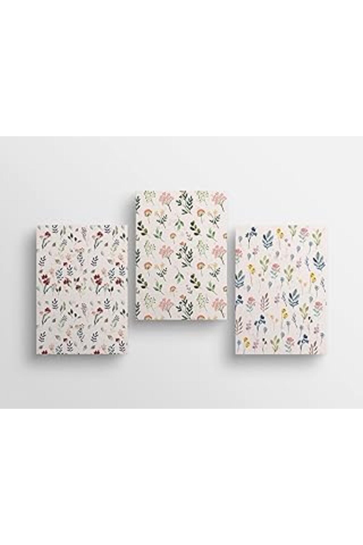 NZM TİCARET Çiçekler - 3'Lü Defter Seti, 14X21Cm, A5, Çizgili