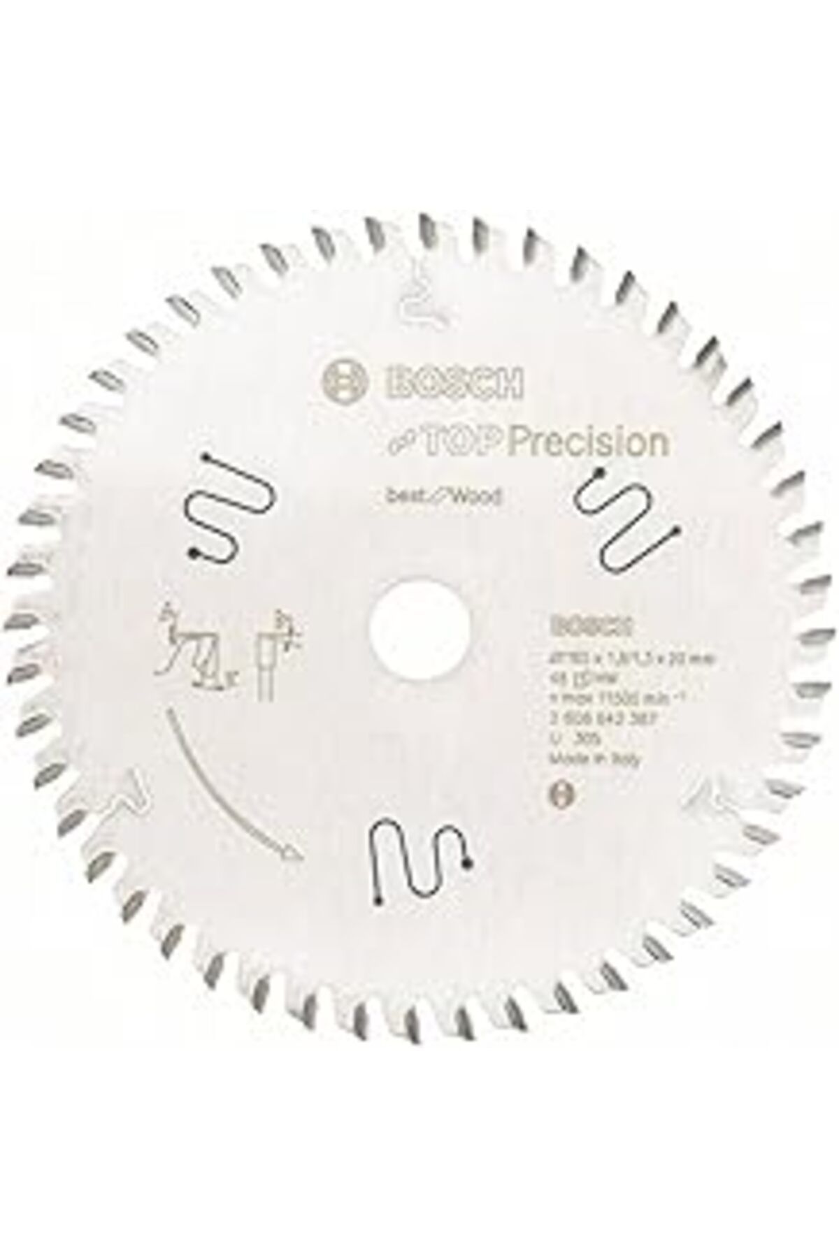 Qedii Bosch Dairesel Testere Bıçağı Top Precision Çok Aşamalı Malzeme 165 X 20 X 1,8 Mm, 56, 2608642387 I