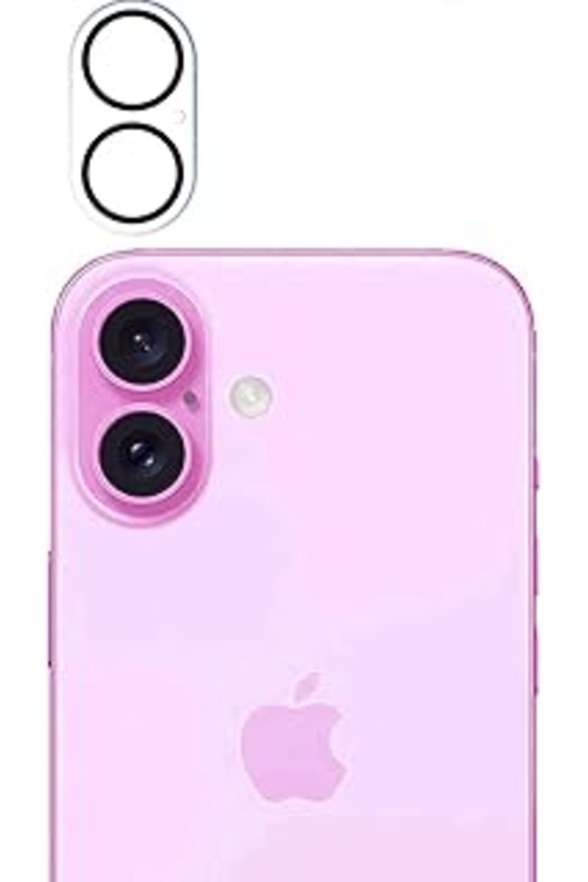Pazarcan Happy Trend Iphone 16 Ve 16 Plus Uyumlu Full Kamera Lens Koruyucu Temperli Cam Kamera Koruyucu 9H S