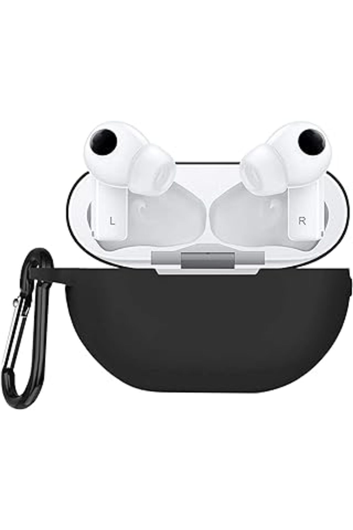 Pazarcan Microsonic Huawei Freebuds Pro Için Kılıf Mat Silikon Siyah [Freebuds Pro Ile Uyumlu Kılıf - Siyah]