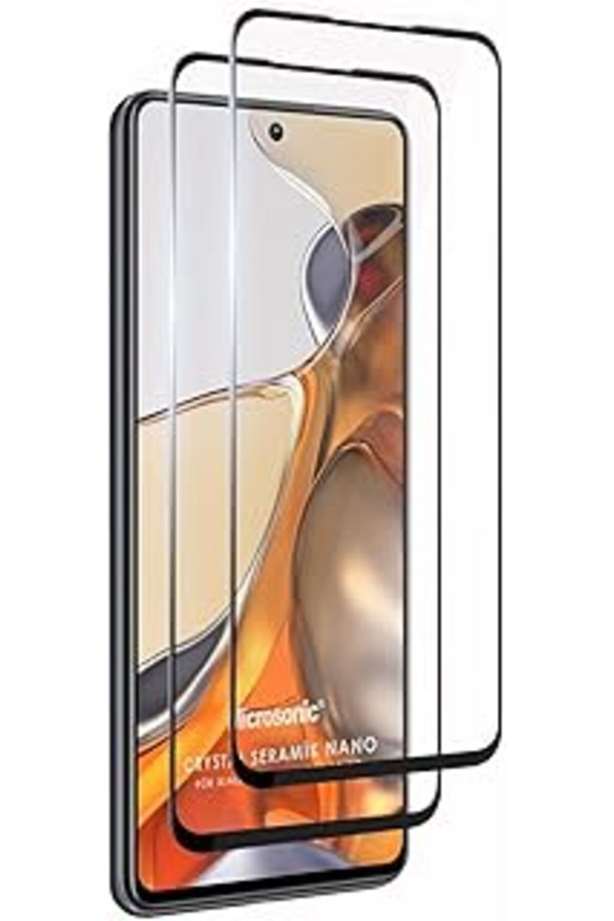 jupiter global bazaar Microsonic Xiaomi Mi 11T Crystal Seramik Nano Ekran Koruyucu Siyah (2 Adet)