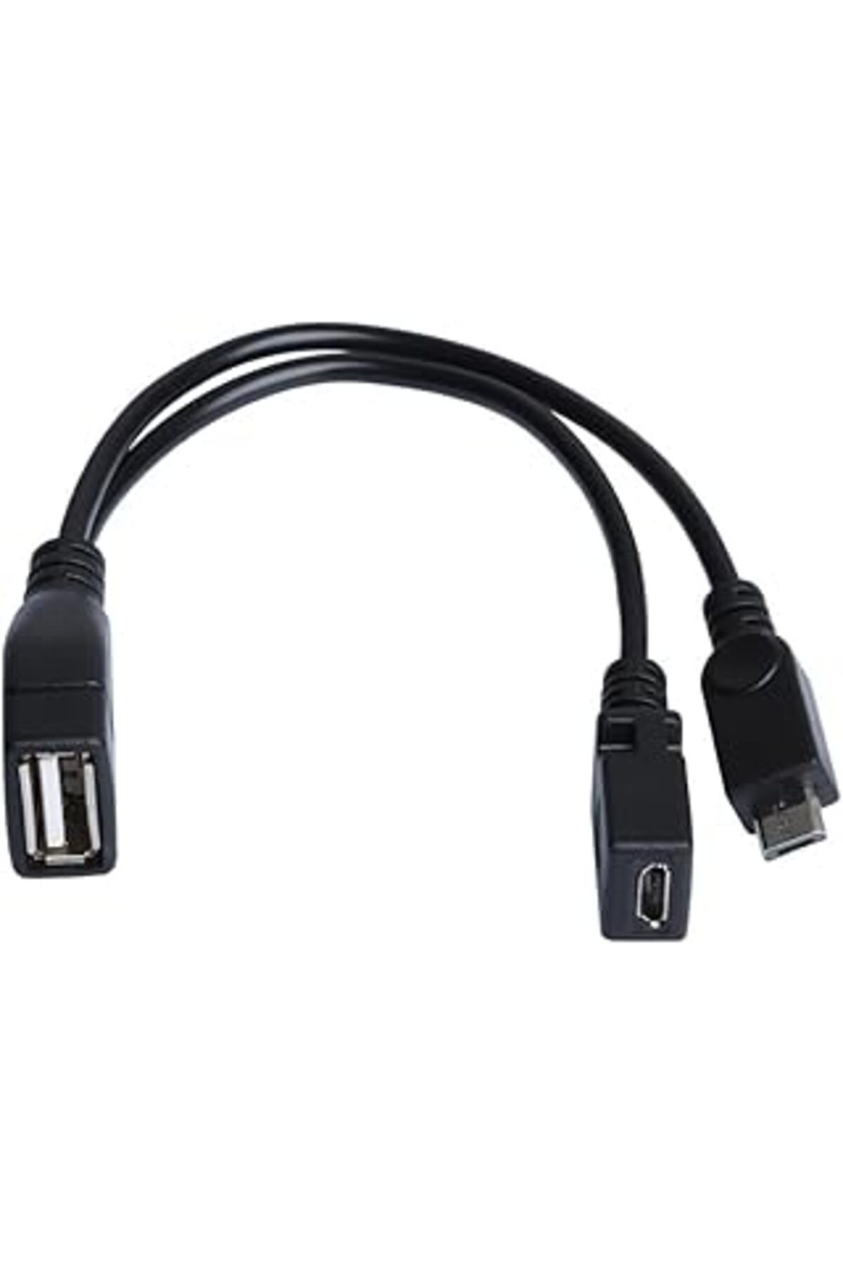 NZM TİCARET Dark Micro Usb Erkek - Usb 2.0 Dişi, Micro Usb Dişi Otg Y Kablo (Dk-Cb-Microtg2Y)