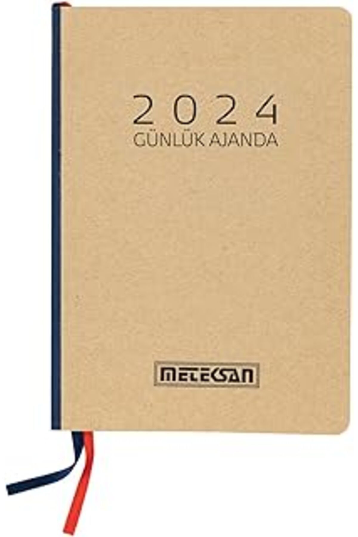 NZM TİCARET Meteksan Kraft Karton Kapaklı Günlük Ajanda, A5, 2024