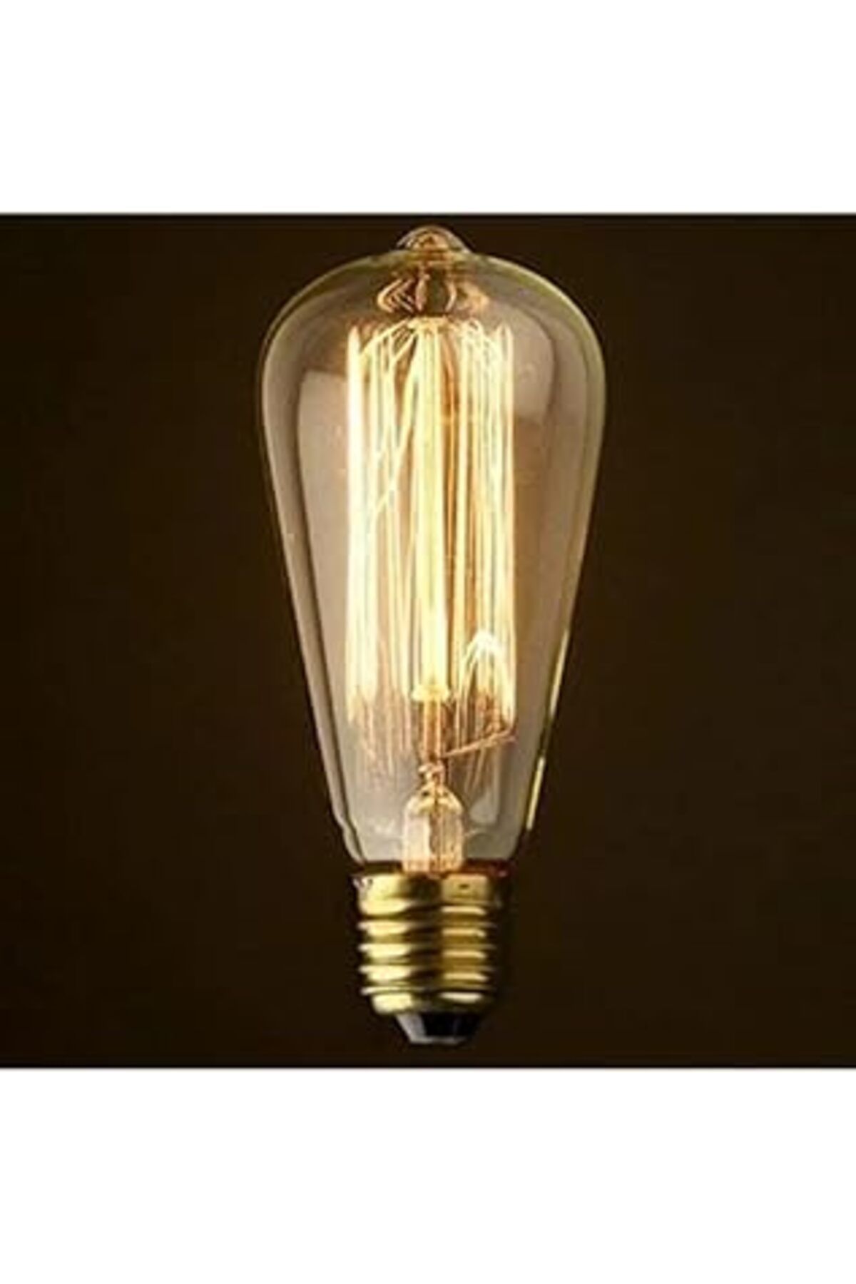 Mu Art Edison Flemanlı Armut St64 Modeli Rustik Ampul 40 Watt E27 Duy Holojen Led Ampül
