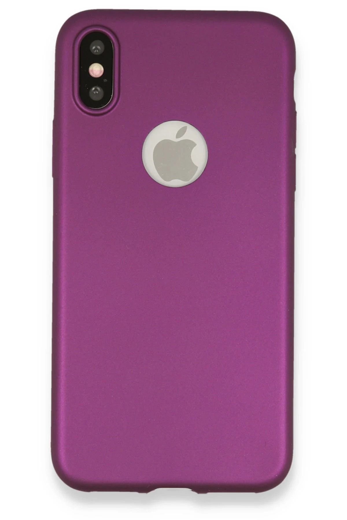 NewFace iPhone X Kılıf First Silikon - Mürdüm SVLRS