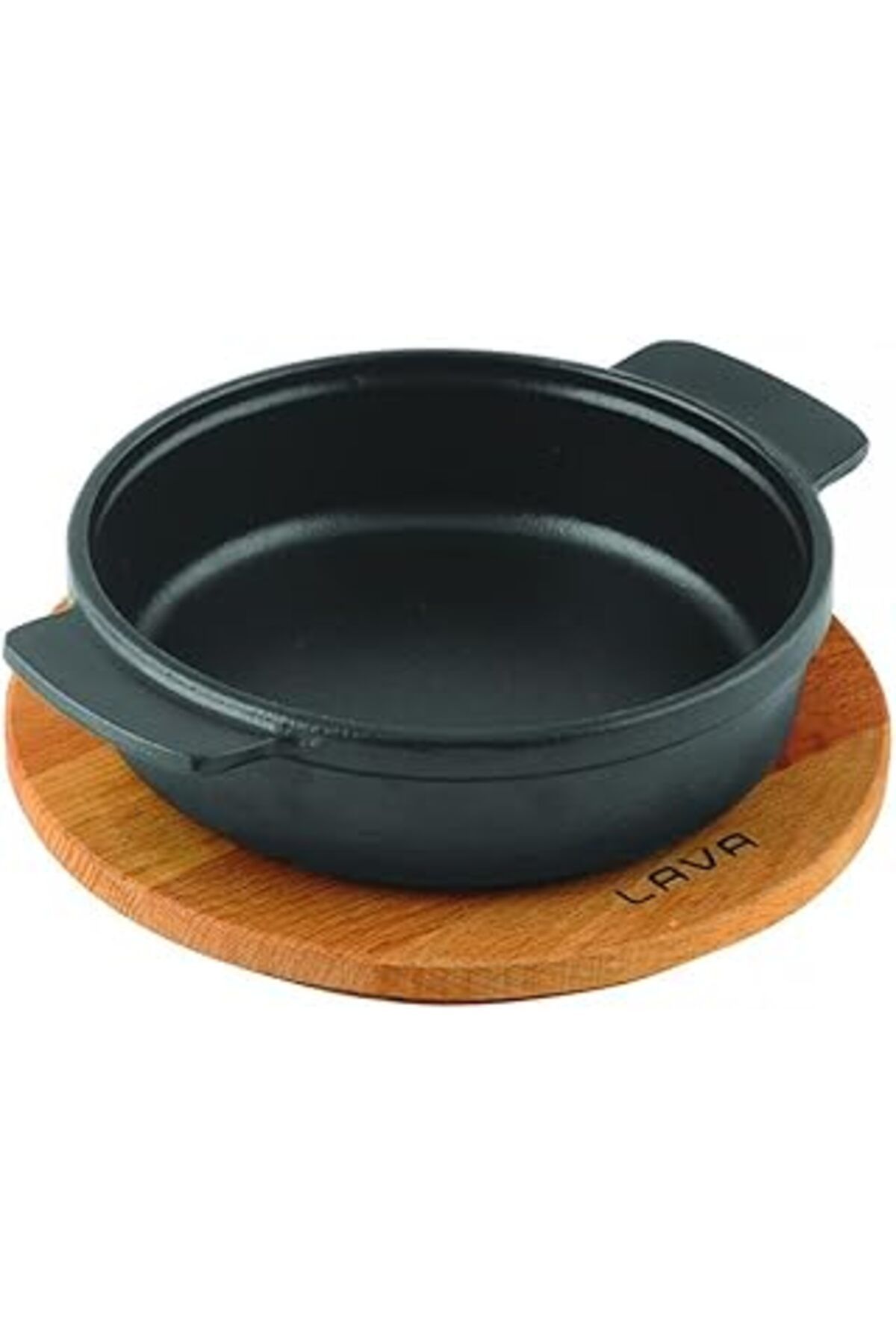 jupiter global bazaar Lava, Pişirme Kabı, Lv Eco Gv 17 K4, Yuvarlak Güveç, Ahşap Altlık, Çap 17 Cm, Dökme Demir, Siyah