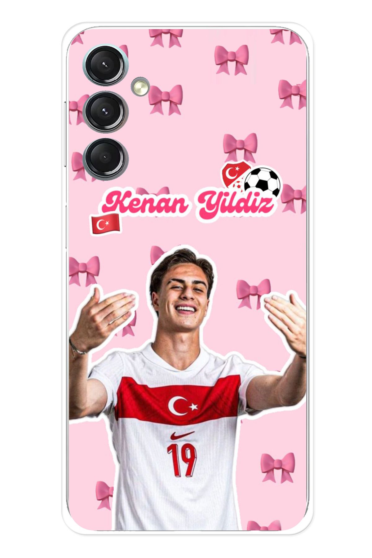 TechTree SAMSUNG Galaxy A24 Uyumlu Kenan Yıldız Kurdele Şeffaf Silikon Kılıf