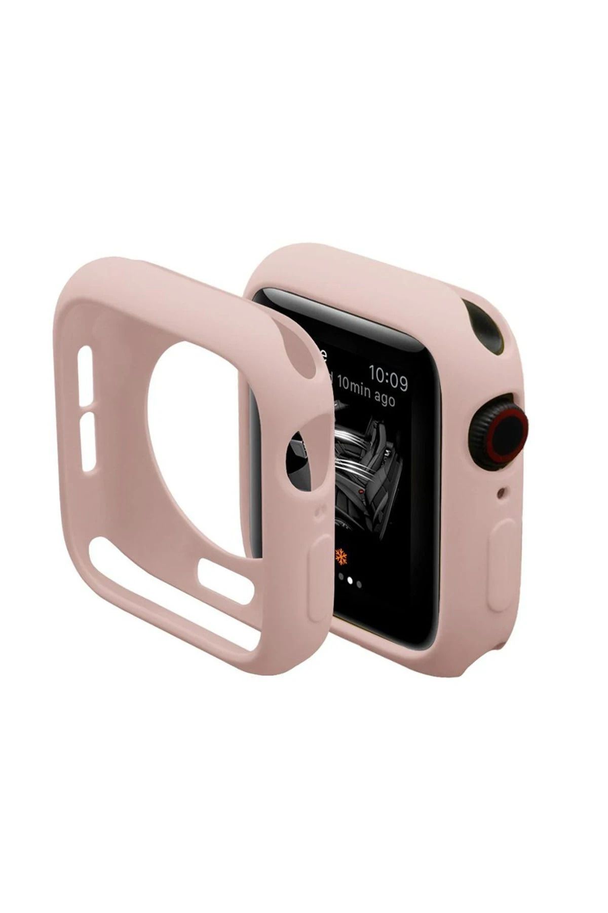 NewFace Apple Watch 44mm Silikon Alt Kasa - Pudra SVLRS