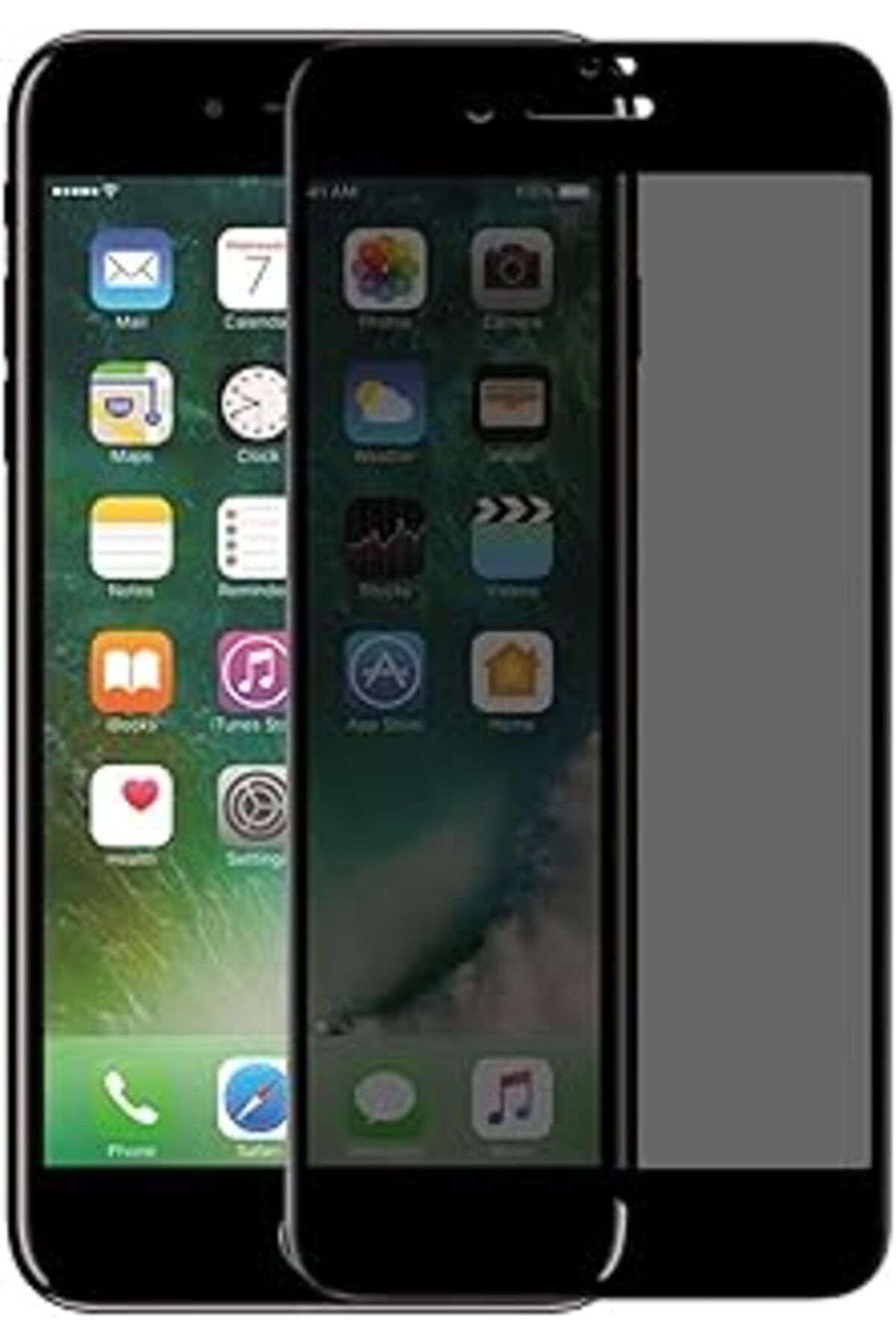 Pazarcan Microsonic Apple Iphone 8 Plus Privacy 5D Gizlilik Filtreli Cam Ekran Koruyucu Siyah