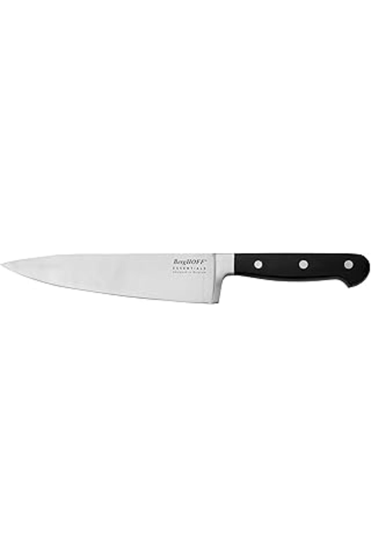robotrend Berghoff 2800379 Şef/Aşçı Bıçağı Dövülmüş, Paslanmaz Çelik, Siyah, 20 X 0,1 X 0,1 Cm