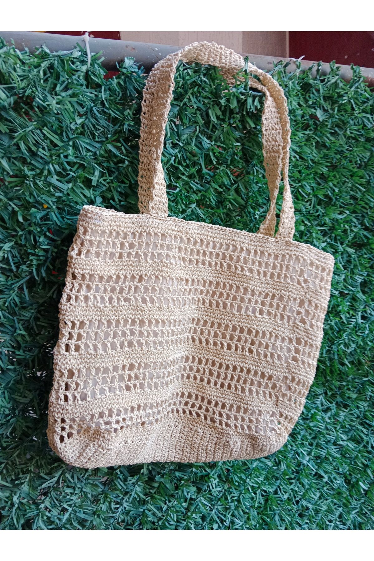 ipek butik İpek butik örgü plaj çantası