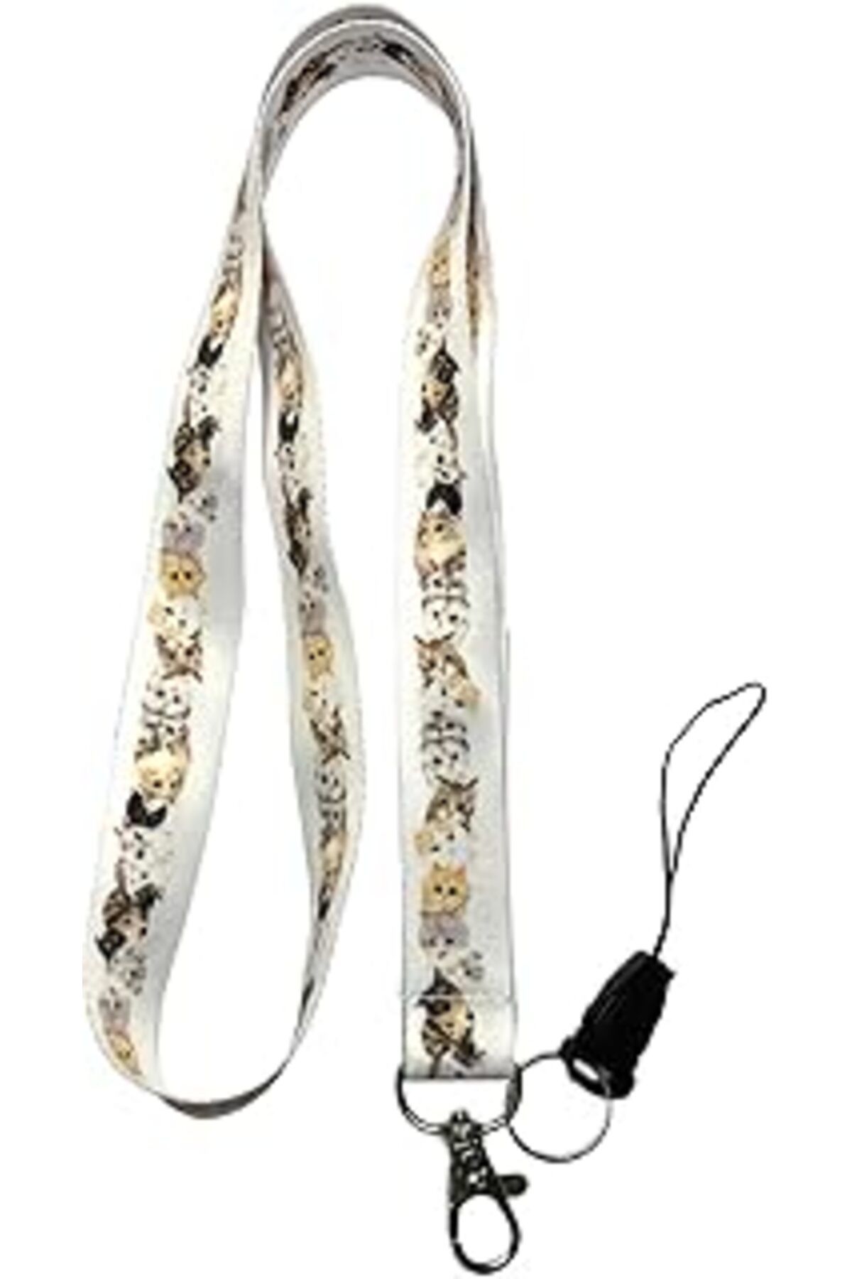 Mu Art Ahşap Yavru Kediler Boyun Ipi Ve Telefon Askısı Lanyard
