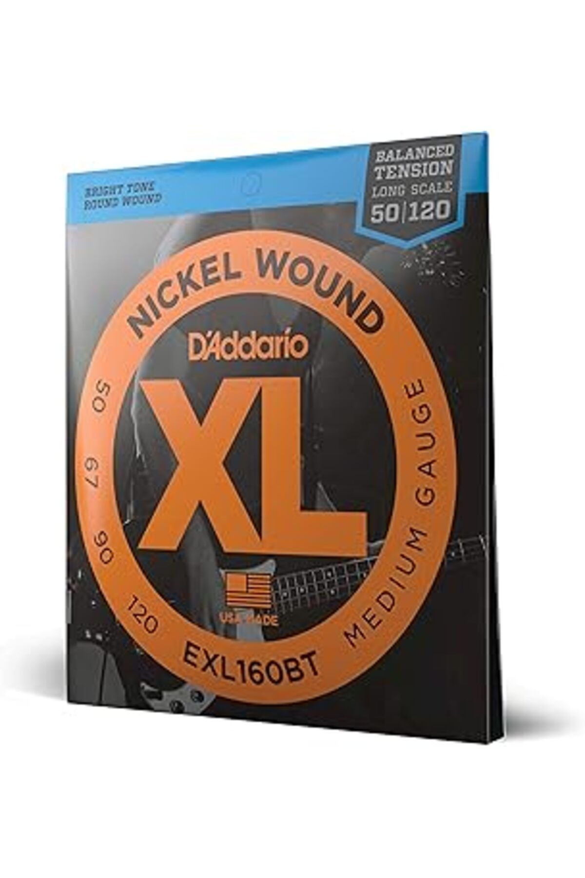 Pazarcan D'Addario Exl160Bt Bas Gitar Tel Seti, Xl, 50-120 Long Scale, Nickel