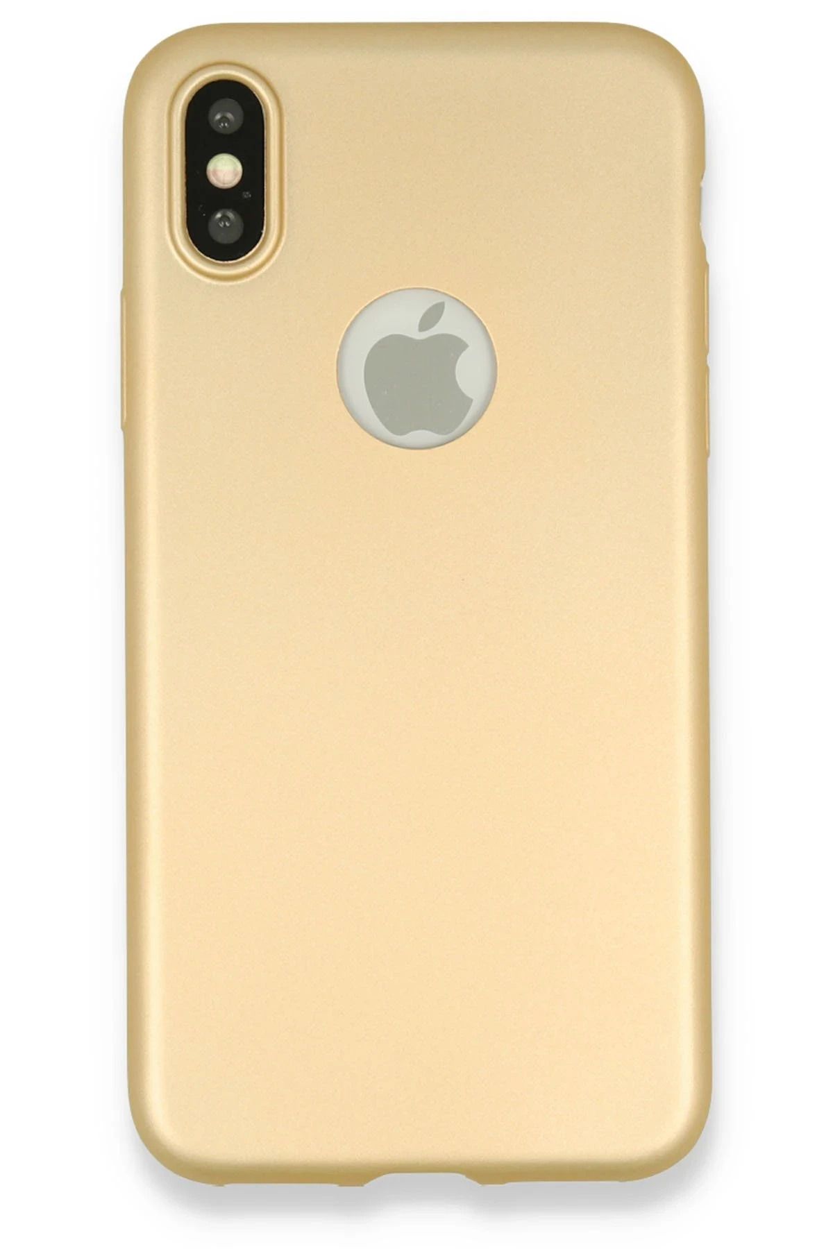 NewFace iPhone X Kılıf First Silikon - Gold SVLRS