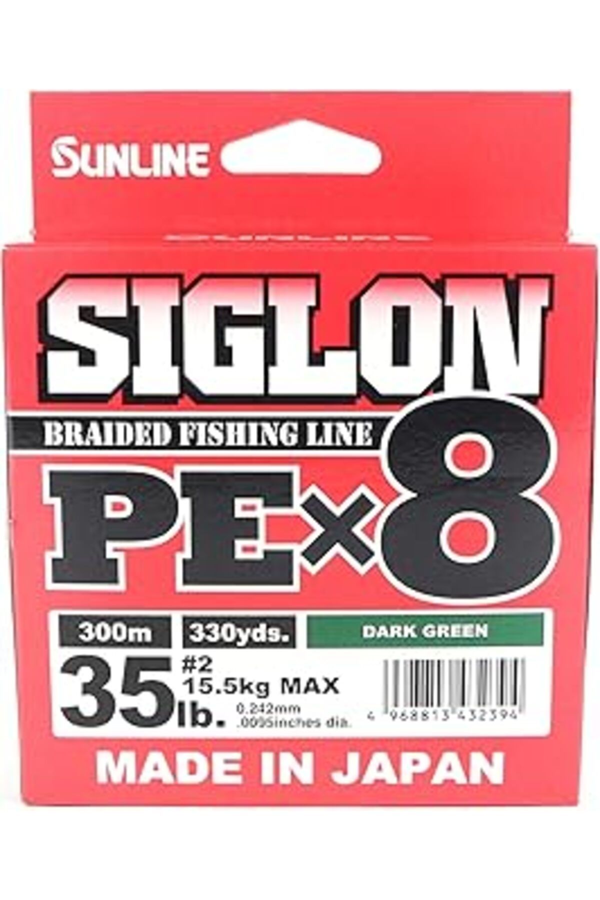 NZM TİCARET Sunline Siglon Braid Pe X8 İp Misina Dark Green 0.242Mm - 300Mt - 15.5Kg