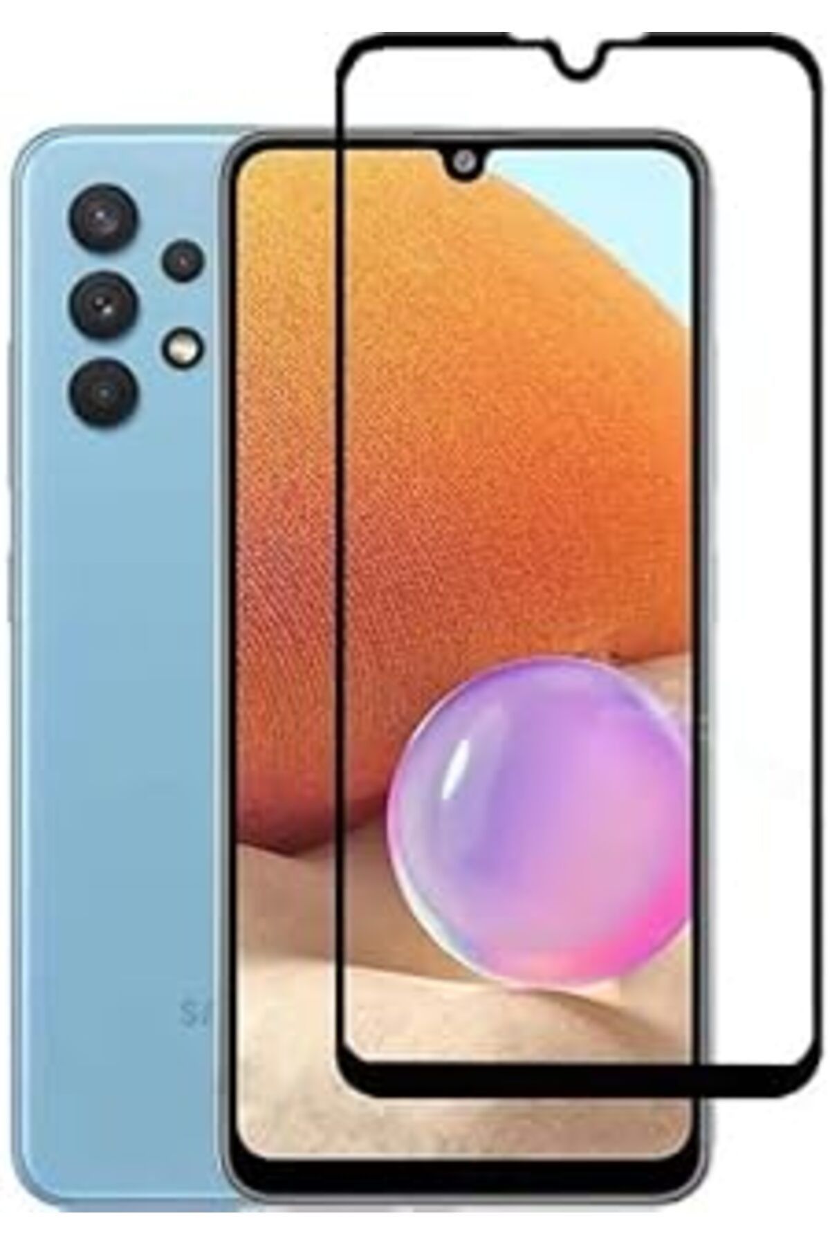 Pazarcan Artlayns Samsung A32 6D Temperli Ekan Koruycu Cam Tam Kaplama