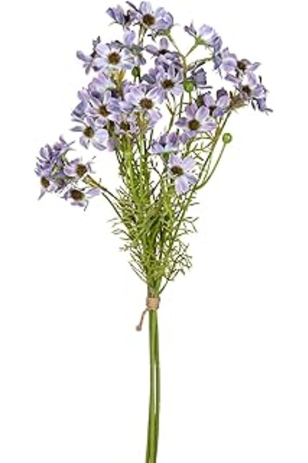 Mu Art Ahşap Herdekora Yapay Çiçek Papatya Demeti Mor 65 Cm.