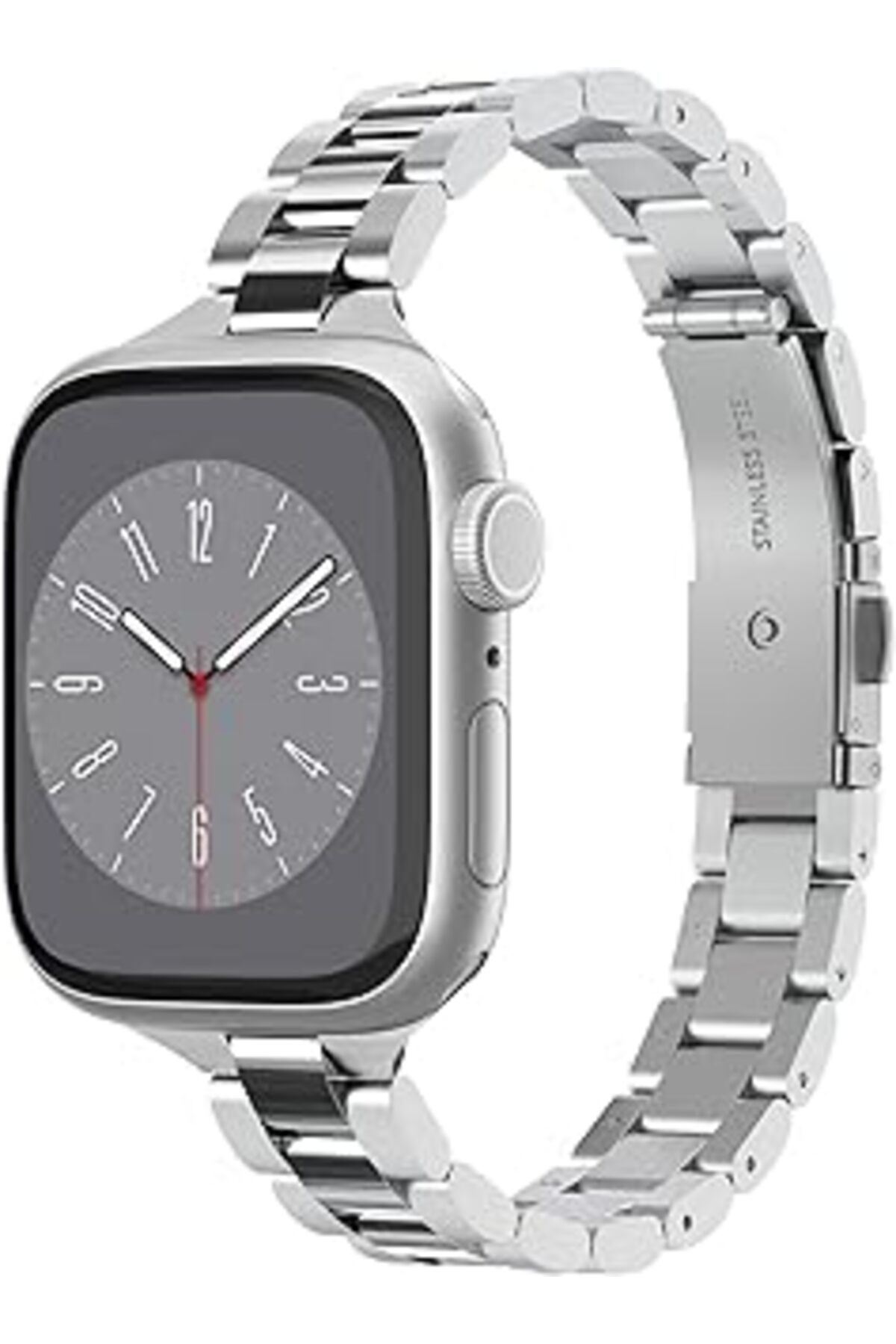 NZM TİCARET Modern Fit 316L Watch Band Serisi 9/8/Se2/7/6/Se/5/4/3/2/1 41Mm/40Mm/38Mm Tasarlanmıştır - Gümüş