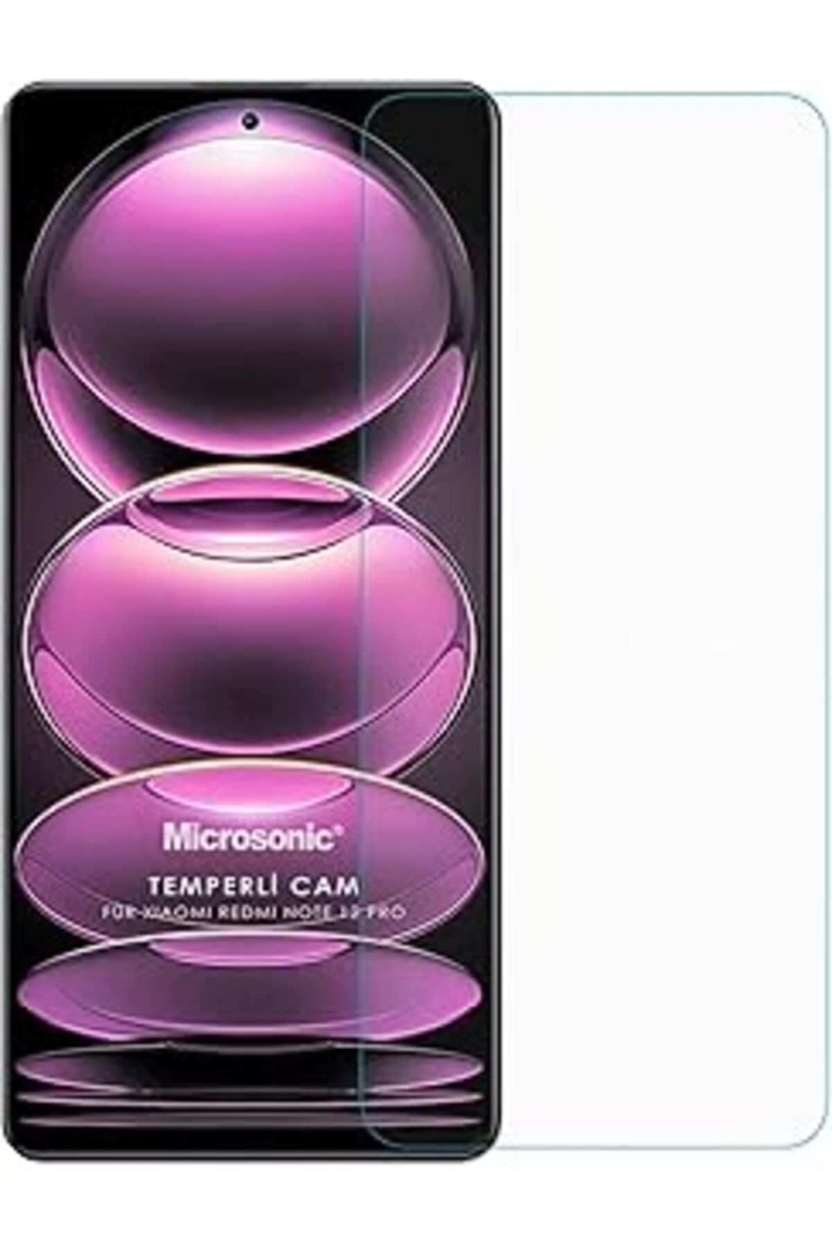 jupiter global bazaar Microsonic Xiaomi Redmi Note 12 Pro Tempered Glass Cam Ekran Koruyucu