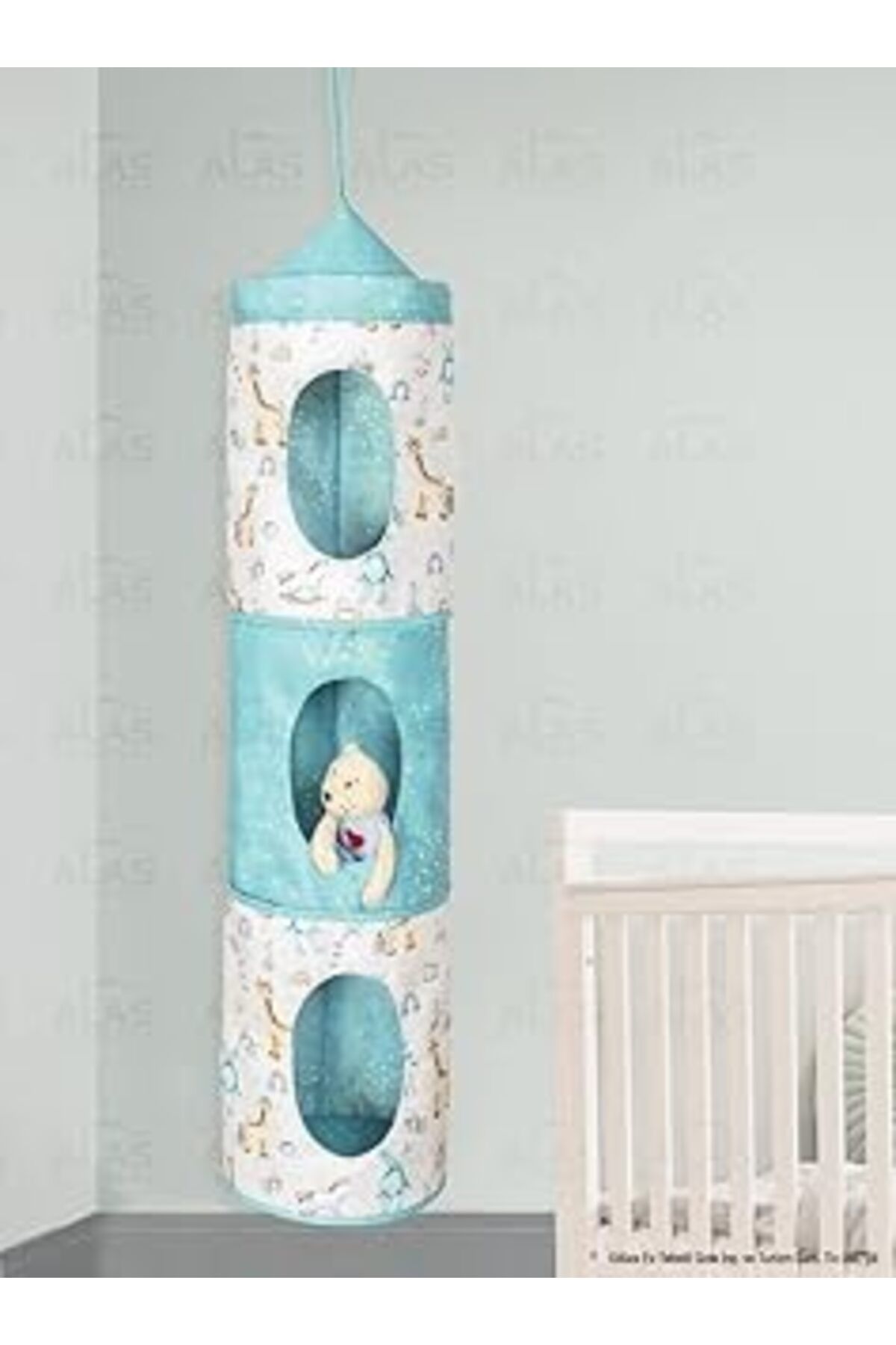 Mu Art Popiço Baby 3 Gözlü Askılı Cepli Düzenleyici (MAVİ)