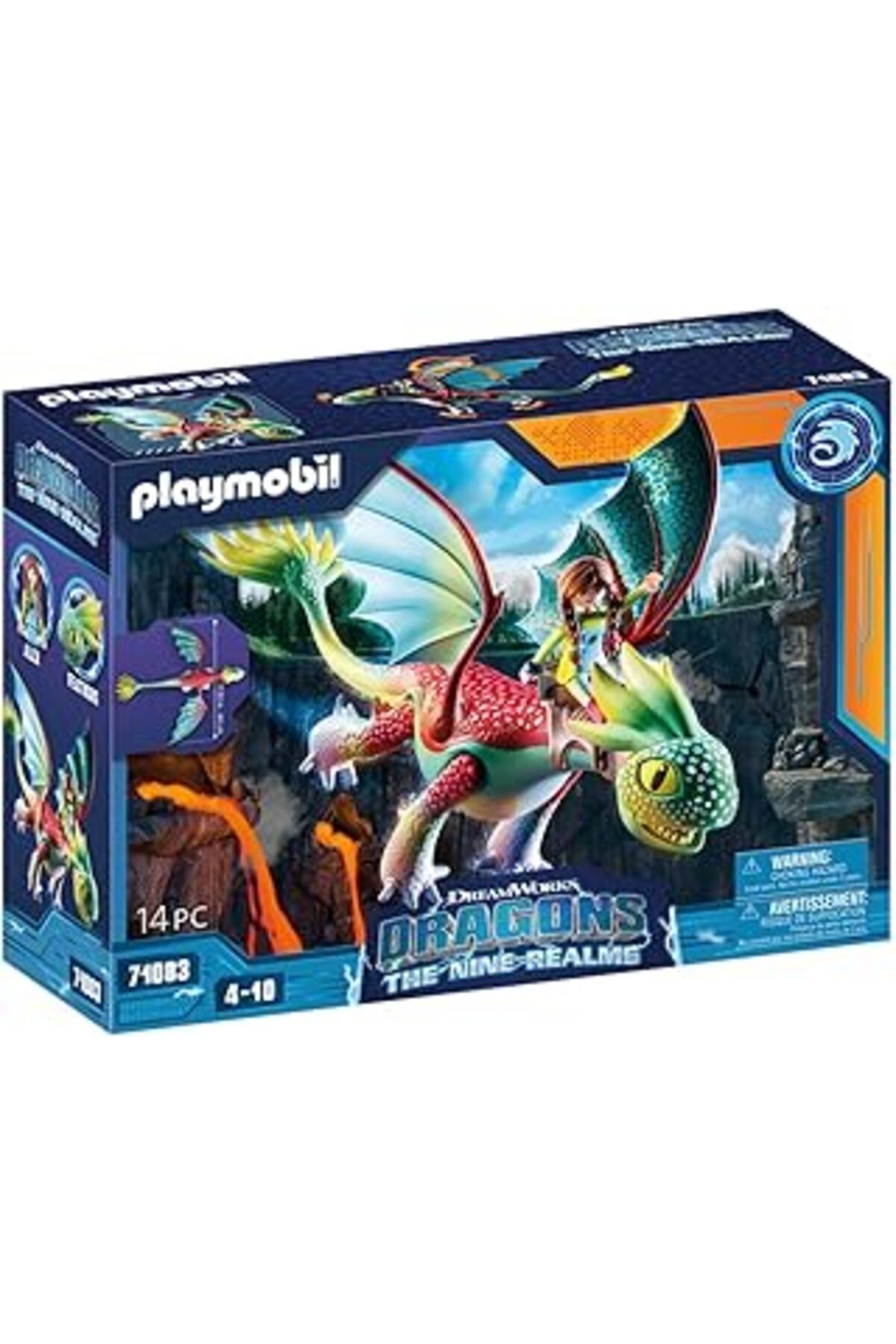 Mu Art Ahşap Playmobil Dreamworks Dragons 71083 Dragons Ejderha The Nine Realms, Feathers Ve Alex, 4 Yaş Ve Üzer