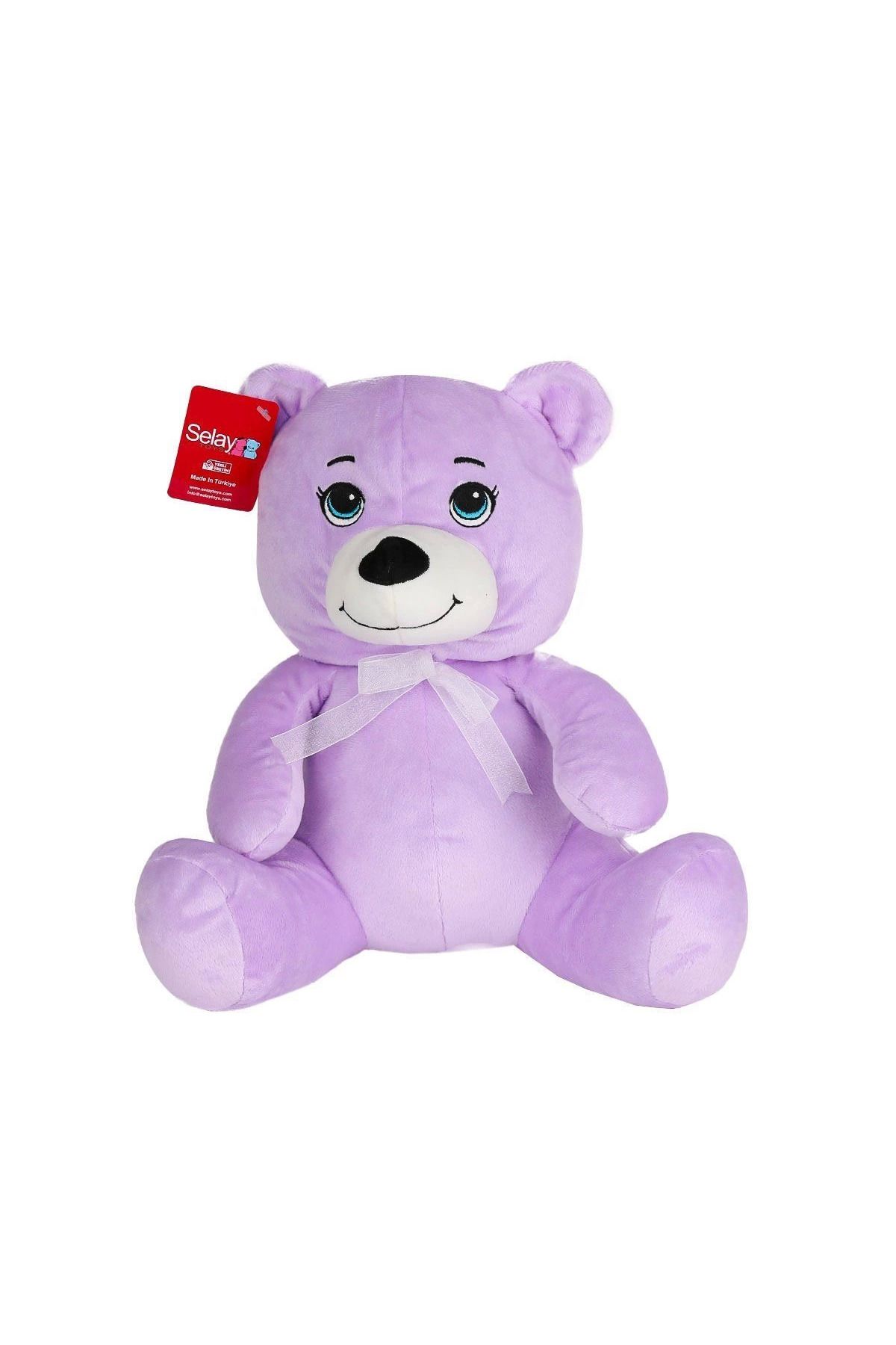 karadağsb 1022L Göbekli Peluş Ayı 28 Cm Lila -Selay Oyuncak