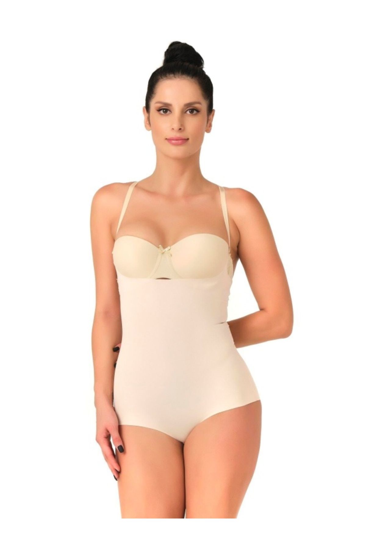 kapsulavm TEN MI Emay 2723 Lazer Kesim Göğsü Açık Slip Korse