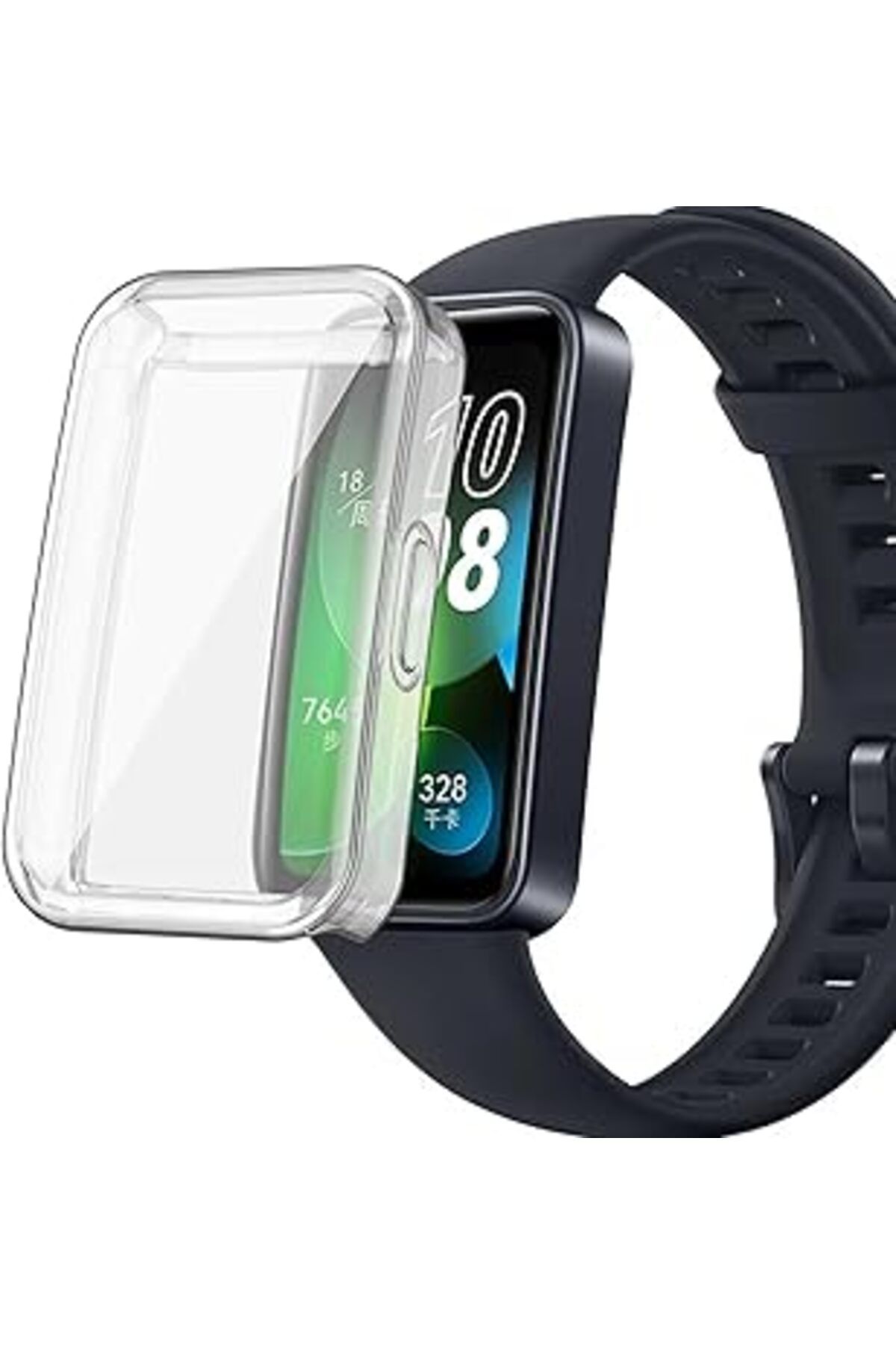 Mu Art Ahşap Galaxy Fit3 Ile Uyumlu Silikon Kasa Ekran Koruyucu 360 Tam Kapatan Çerceve Pc Kasa Koruma Silikon Ç