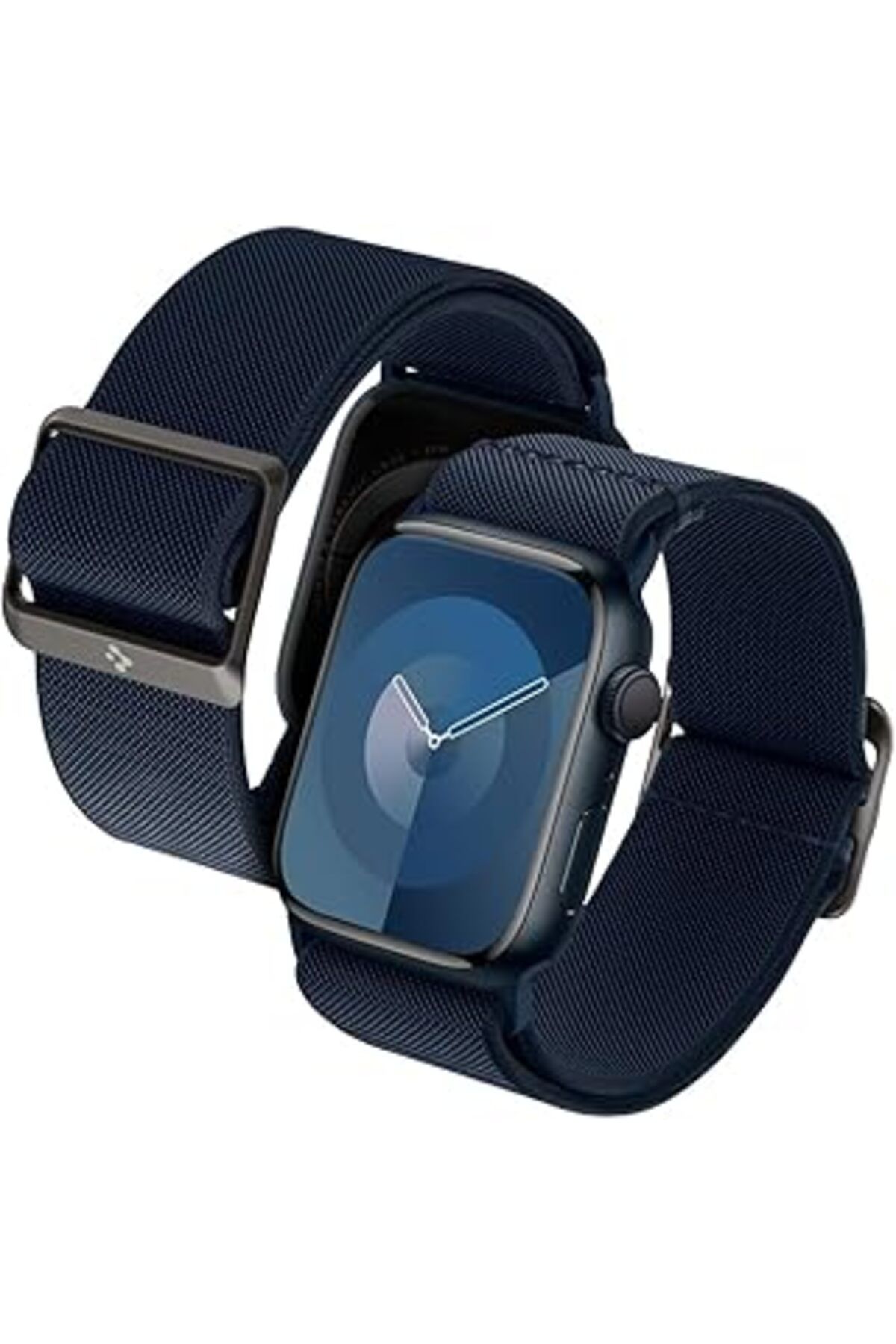 Mu Art Ahşap Watch 42Mm Seri 10 - 41Mm Seri 9/8/7 - 40Mm Seri Se2/Se/6/5/4 Kordon Kayış Band Lite Fit Navy - Amp