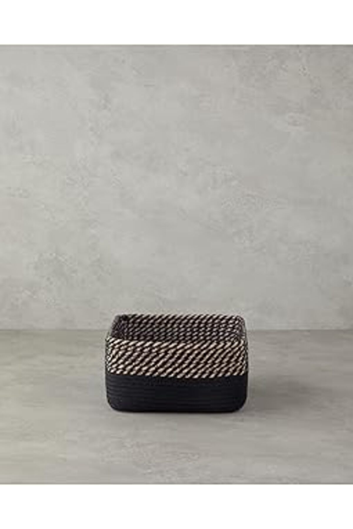 Mu Art English Home Terra Pamuk Sepet Natural-Siyah 30X15