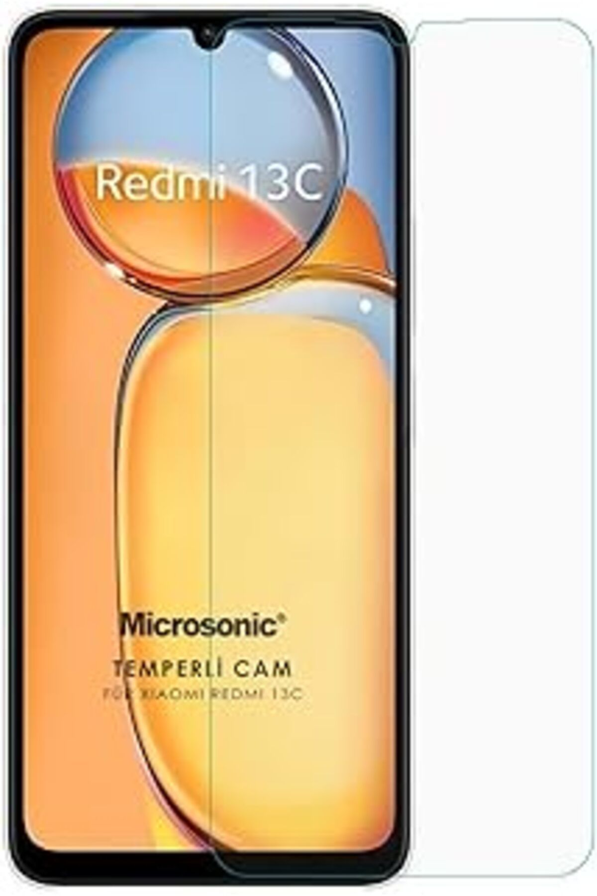 Pazarcan Microsonic Xiaomi Poco C65 Tempered Glass Cam Ekran Koruyucu [Poco C65 Ile Uyumlu Ekran Koruyucu -