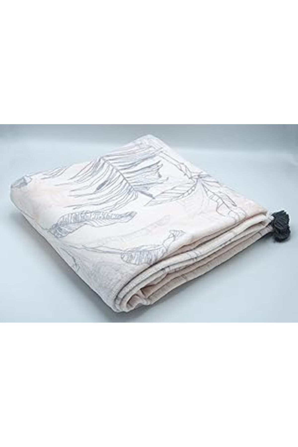 NZM TİCARET Kobehome%100 Pamuk Açik Pembe Karişik Desen Dört Kenari Püsküllü 150X150 Cm Plaj Havlusu