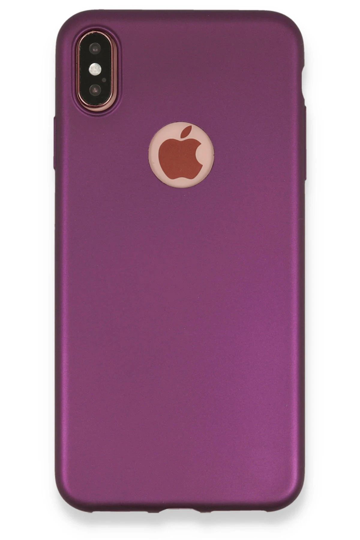 NewFace iPhone XS Max Kılıf First Silikon - Mürdüm WLZOR