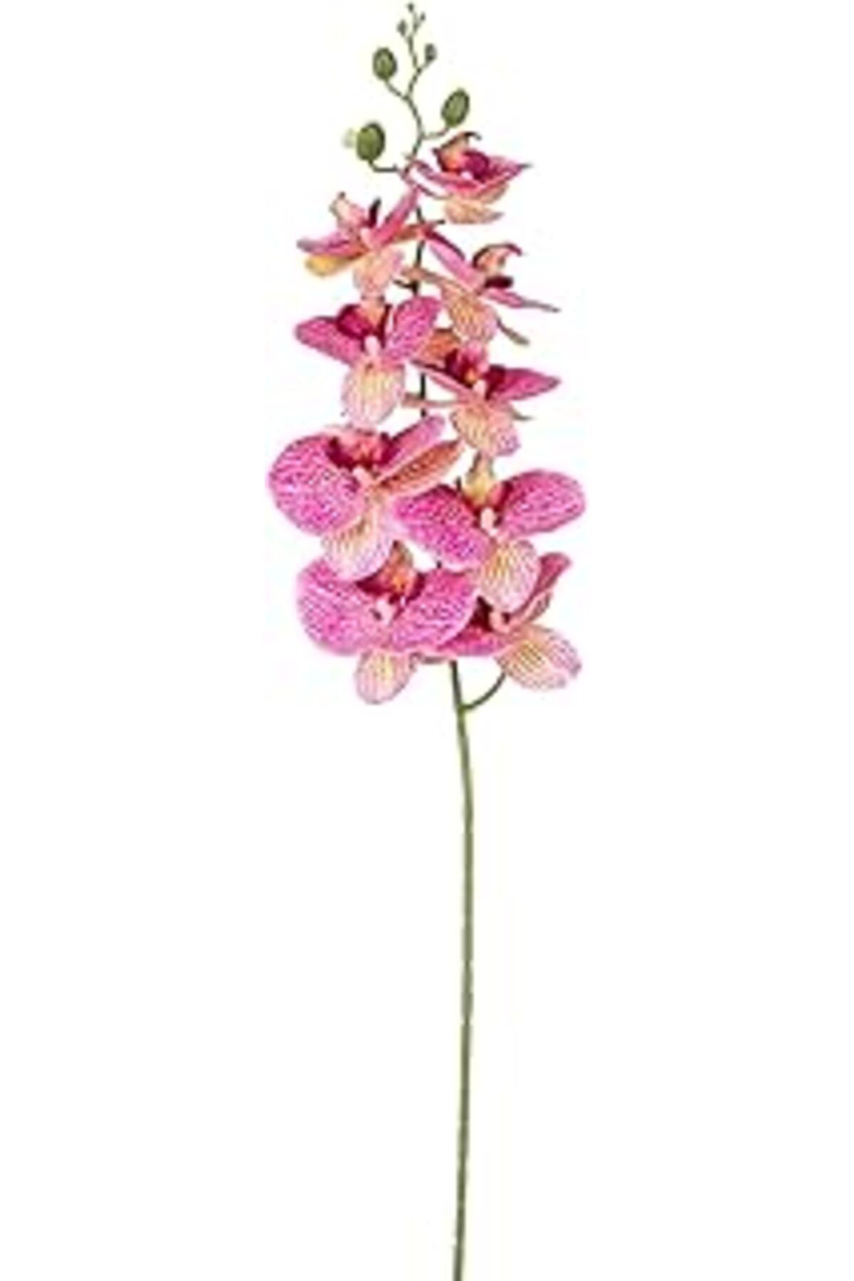 Mu Art Ahşap Herdekora Yapay Orkide Gerçek Dokunuş Fuşya 95 Cm.
