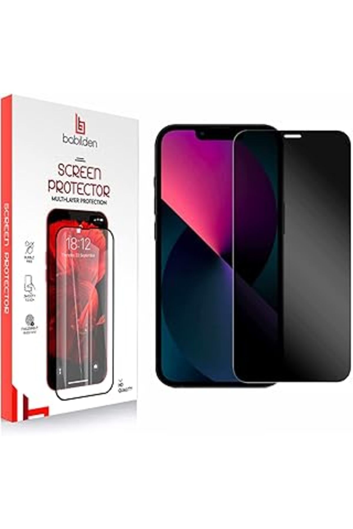 Pazarcan Babilden Apple Iphone 13 Privacy Hayalet Cam Tam Ekran Temperli Koruyucu