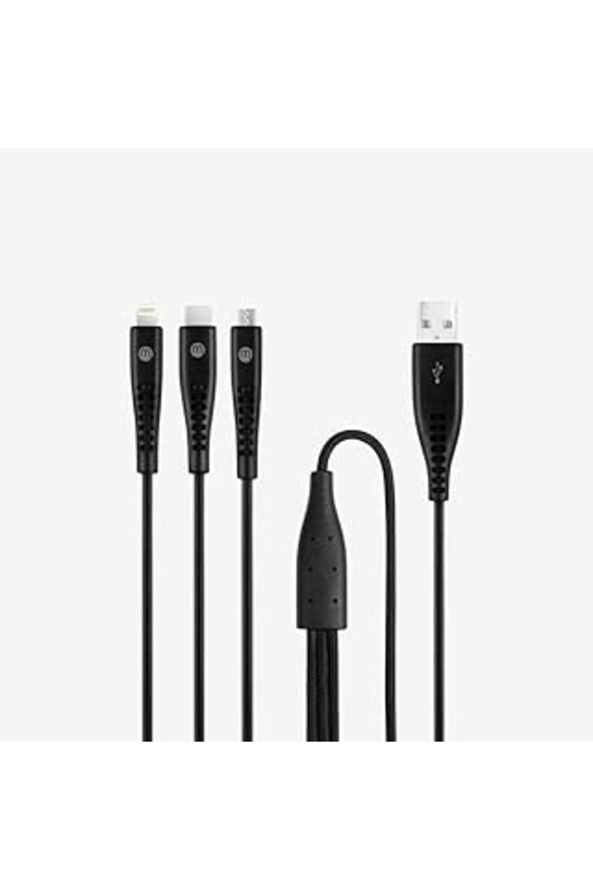 NETWORK ART Mojue By Ttec Trio Şarj Kablosu Usb-A - Usb-C/Lightning/Micro Usb 150Cm-Siyah