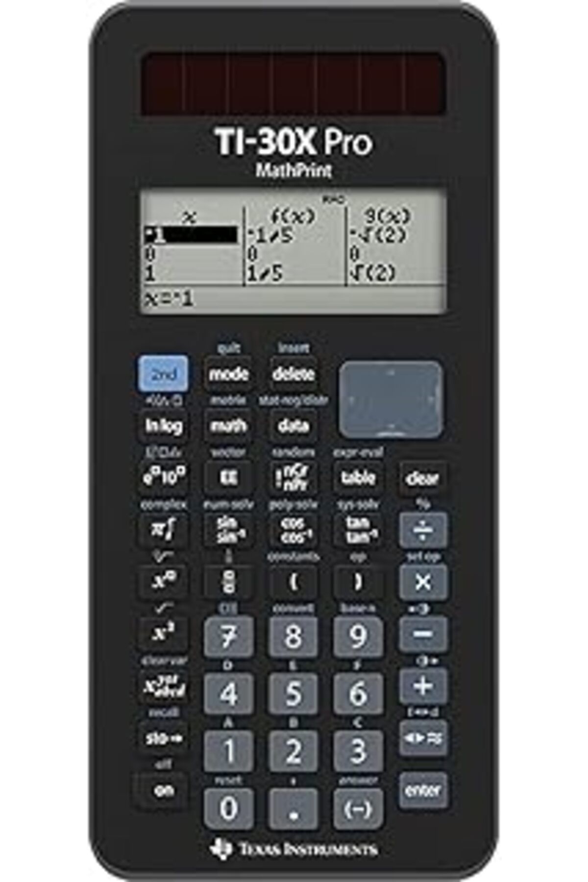NZM TİCARET Texas Instruments Ti-30X Pro Mathprint Okul Hesap Makinesi (4 Satırlı Yüksek Çözünürlüklü Ekran, Gü