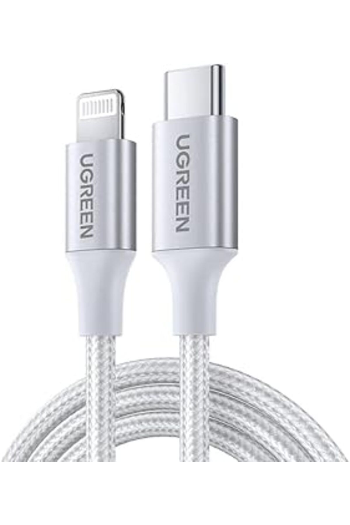 Mu Art Ugreen Örgülü 36W Pd Type-C To Lightning Hızlı Şarj Ve Data Kablosu 1 Metre