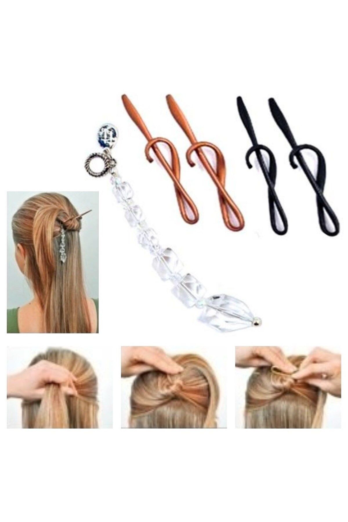 Shop58 Kolay Saç Toplama Örgü Yapma Tokası Saç Şekillendirme Seti (4172)