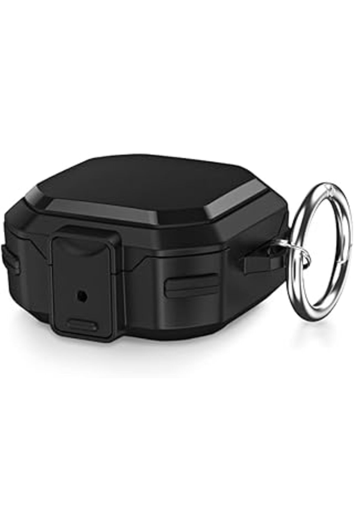Mu Art Ahşap Microsonic Samsung Galaxy Buds Pro Için Kılıf Darbeye Dayanıklı Sert Koruyucu + Askılık Siyah [Buds