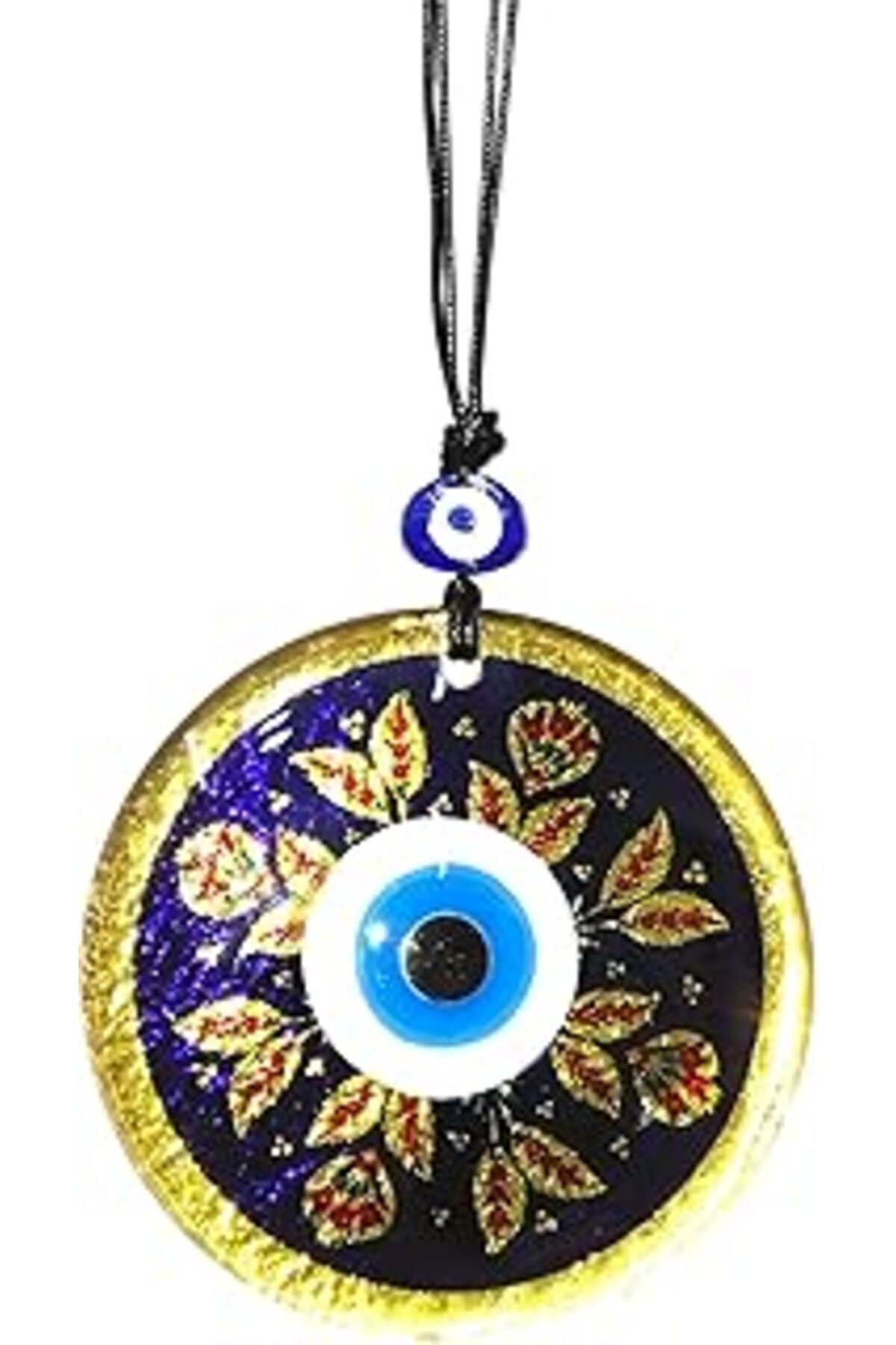 karadağsb Kırmızı Laleli Gold Renk Cam Süs Altın Varaklı Duvar Dekoru