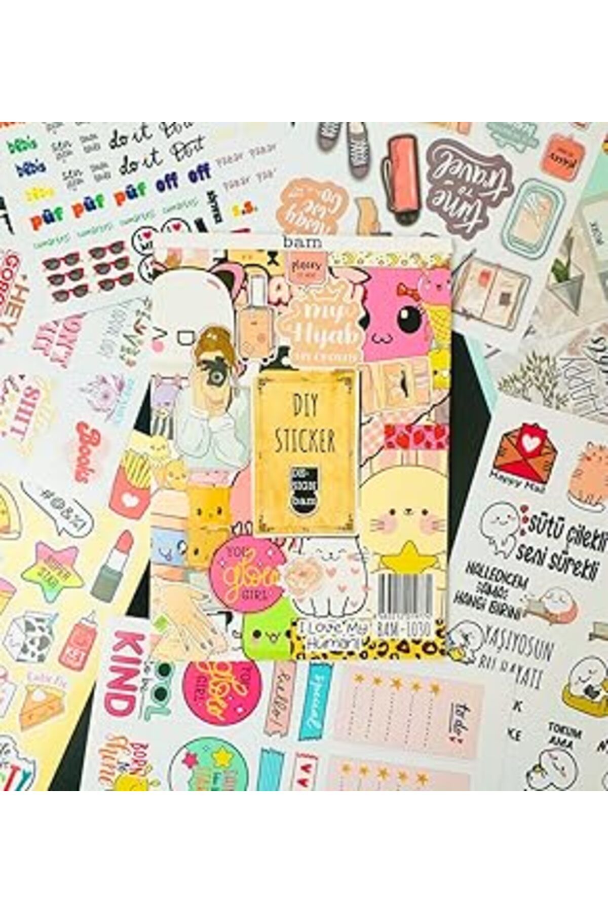 robotrend Giftmoda My Diy Sticker Book 24 * 17 Cm 16 Sayfa Özel Tasarım Rengarenk Sticker Kitabı