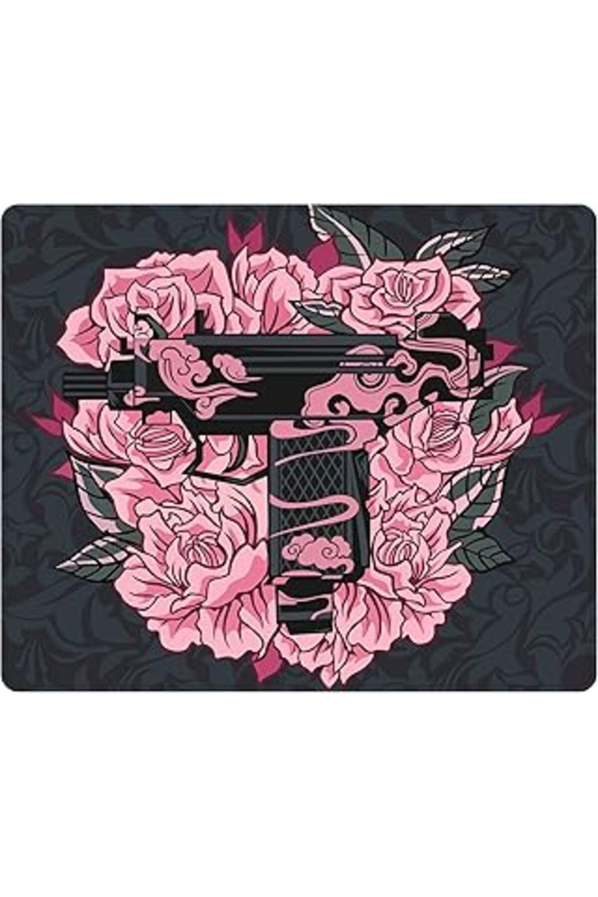 Mu Art Ahşap Porge Longteng Huoyun Special Edition 480X400X3 Mm E-Sports Oyuncu Mouse Pad (Black Uzi, Kalınlık: