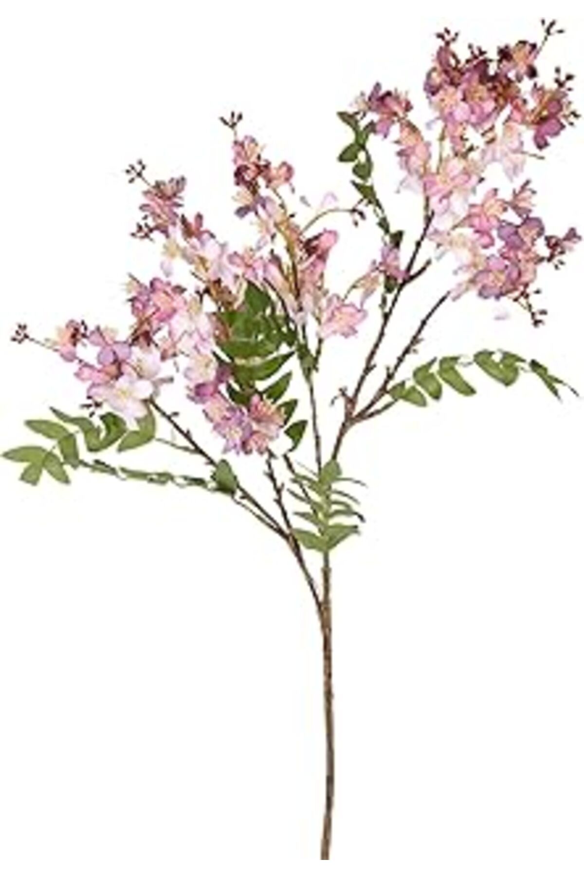 Mu Art Ahşap Herdekora Yapay Çiçek Akasya Mor 90 Cm.