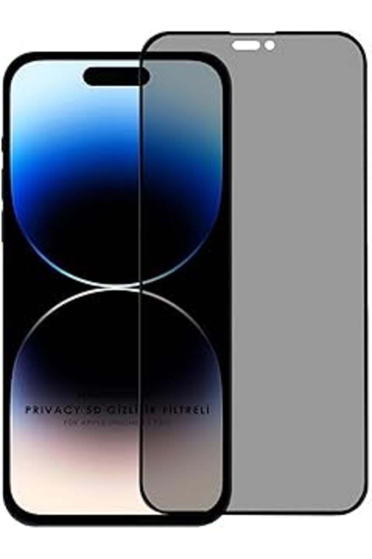 Pazarcan Microsonic Ekran Koruyucu Apple Iphone 15 Pro Için Privacy 5D Gizlilik Filtreli Cam Ekran Koruyucu