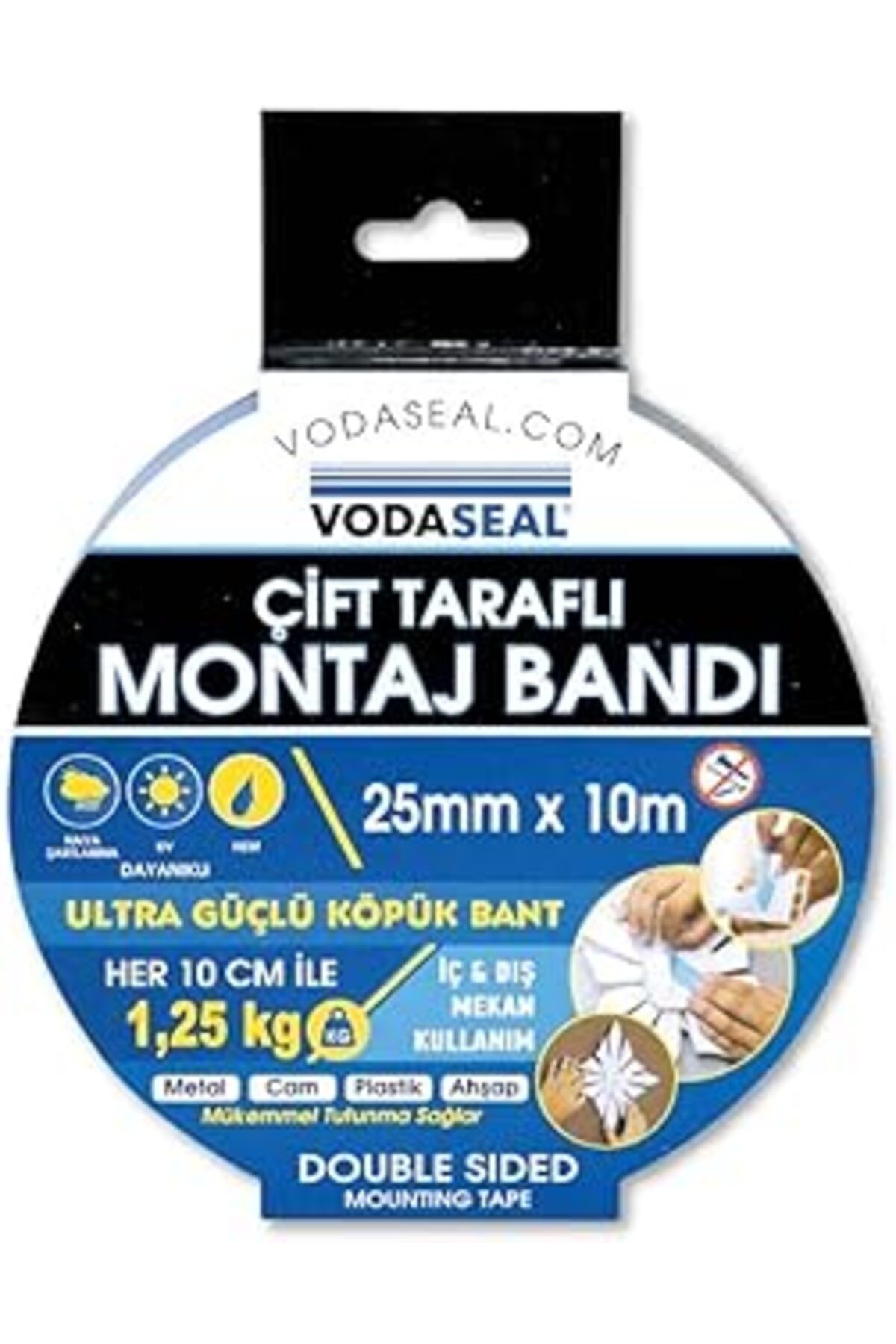 NETWORK ART Vodaseal 53.01.021 Çift Taraflı Montaj Bandı, 25X10