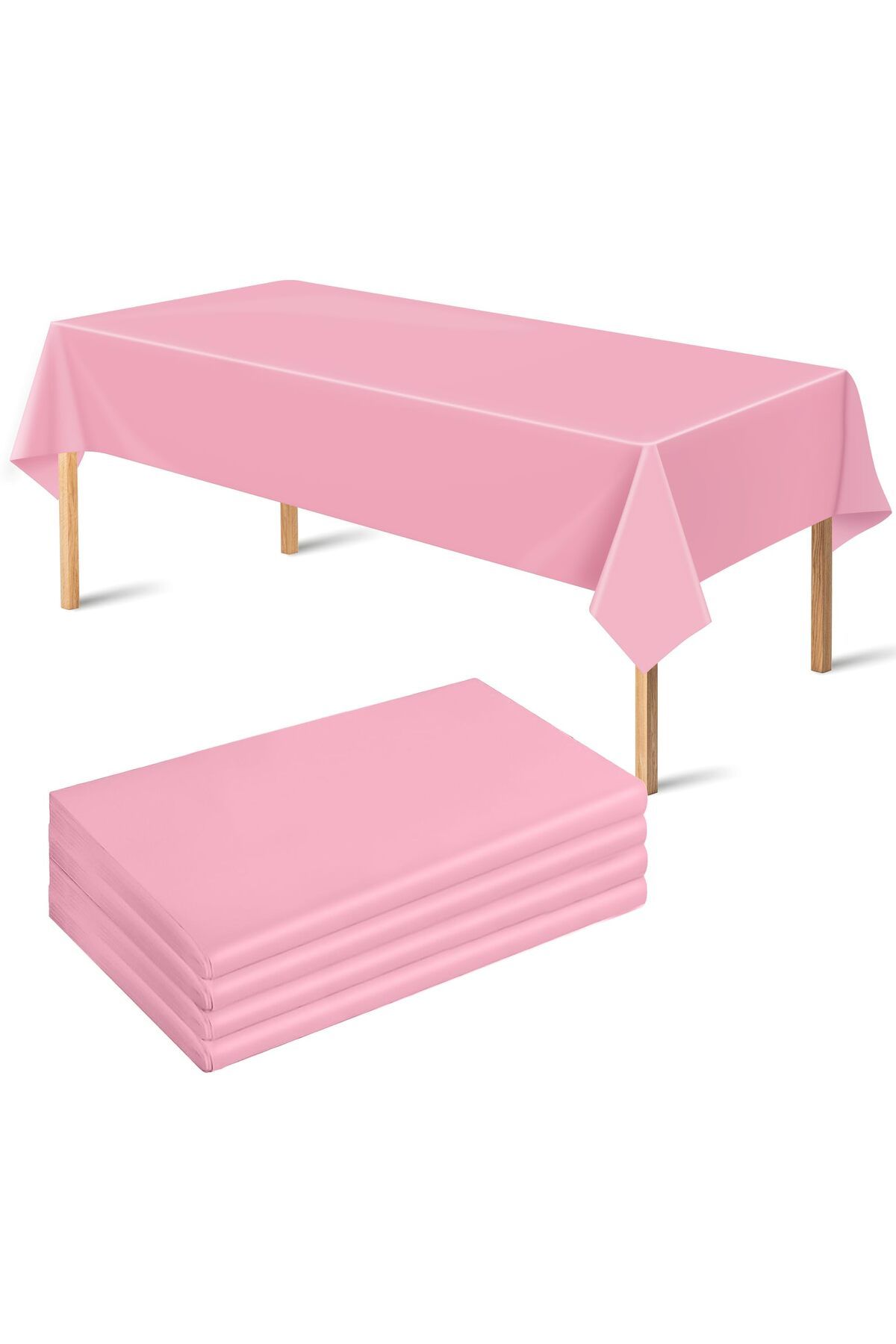 ZENVİVA MASA ÖRTÜSÜ BASKISIZ PEMBE DOĞUM GÜNÜ, MEVLİT, PARTİLER İÇİN MASA ÖRTÜSÜ 120x180