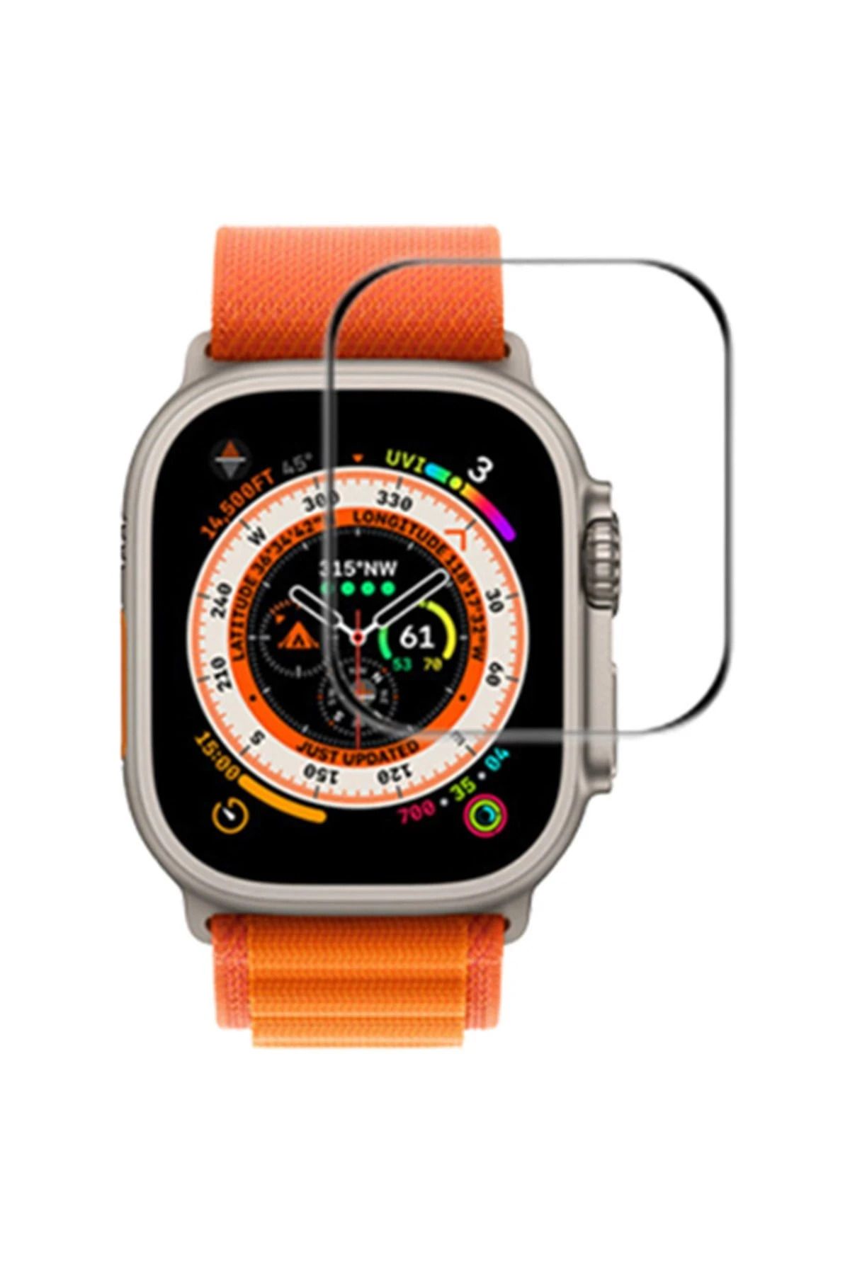 NewFace Apple Watch Ultra 49mm Temperli Cam Ekran Koruyucu SVLRS
