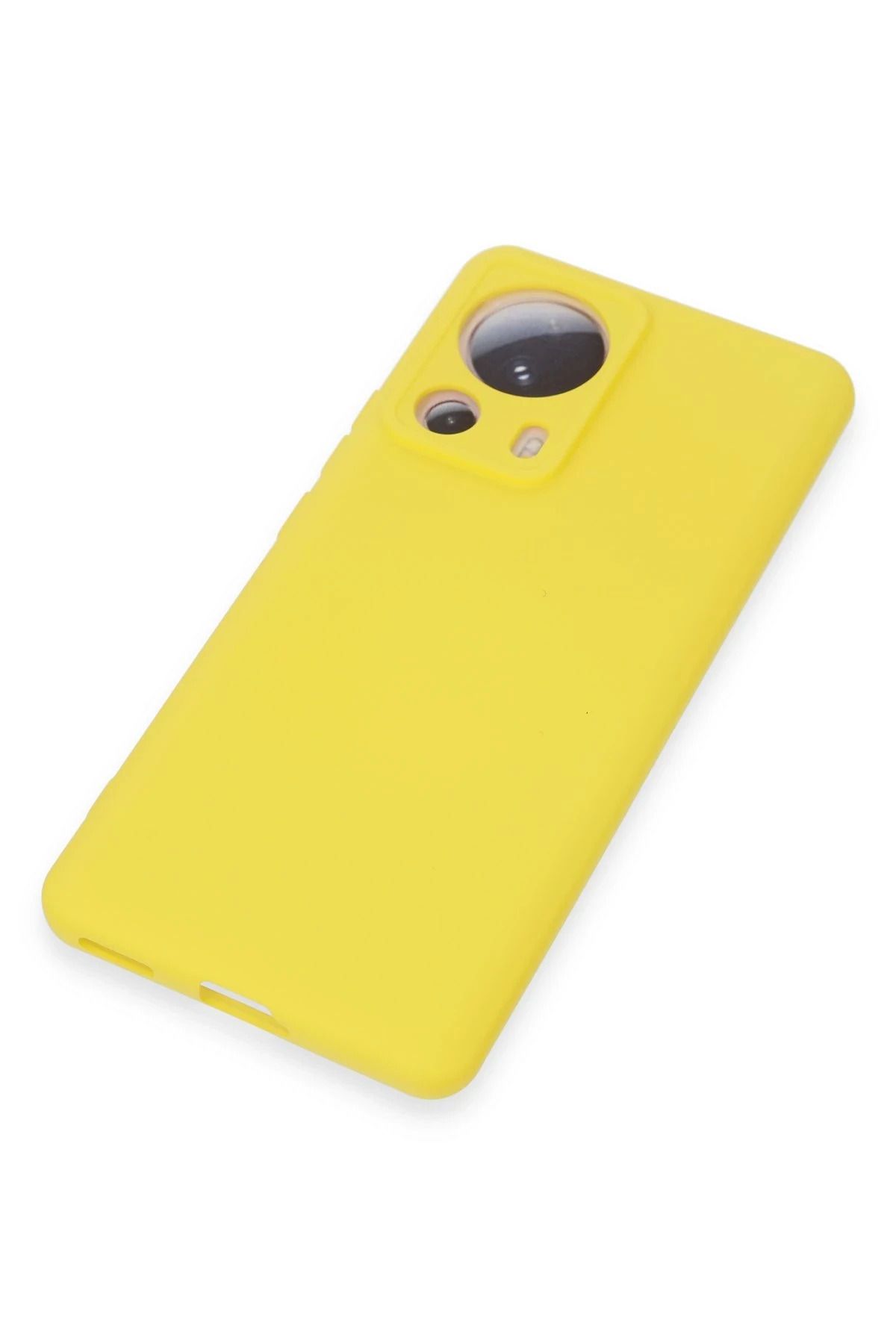 NewFace Xiaomi Mi 13 Lite uyumlu  Kılıf Nano içi Kadife Silikon - Sarı SVLRS