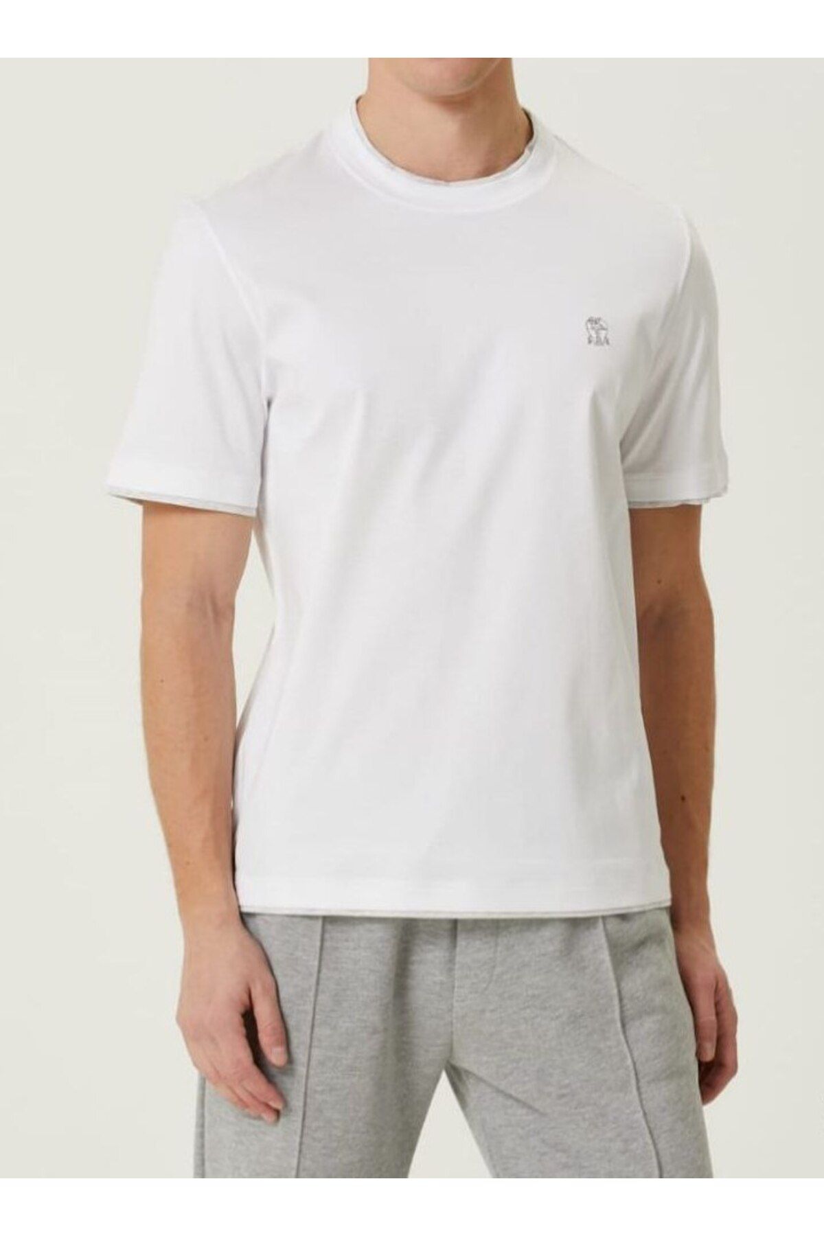 BrandsBoutique Brunello Faux Layering Regular Fit Tshirt